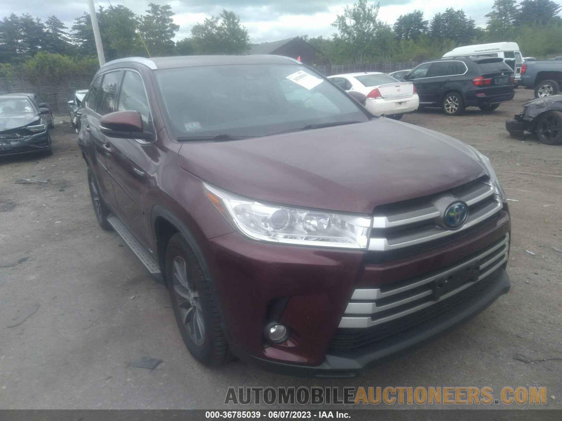 5TDJGRFH2KS075218 TOYOTA HIGHLANDER 2019