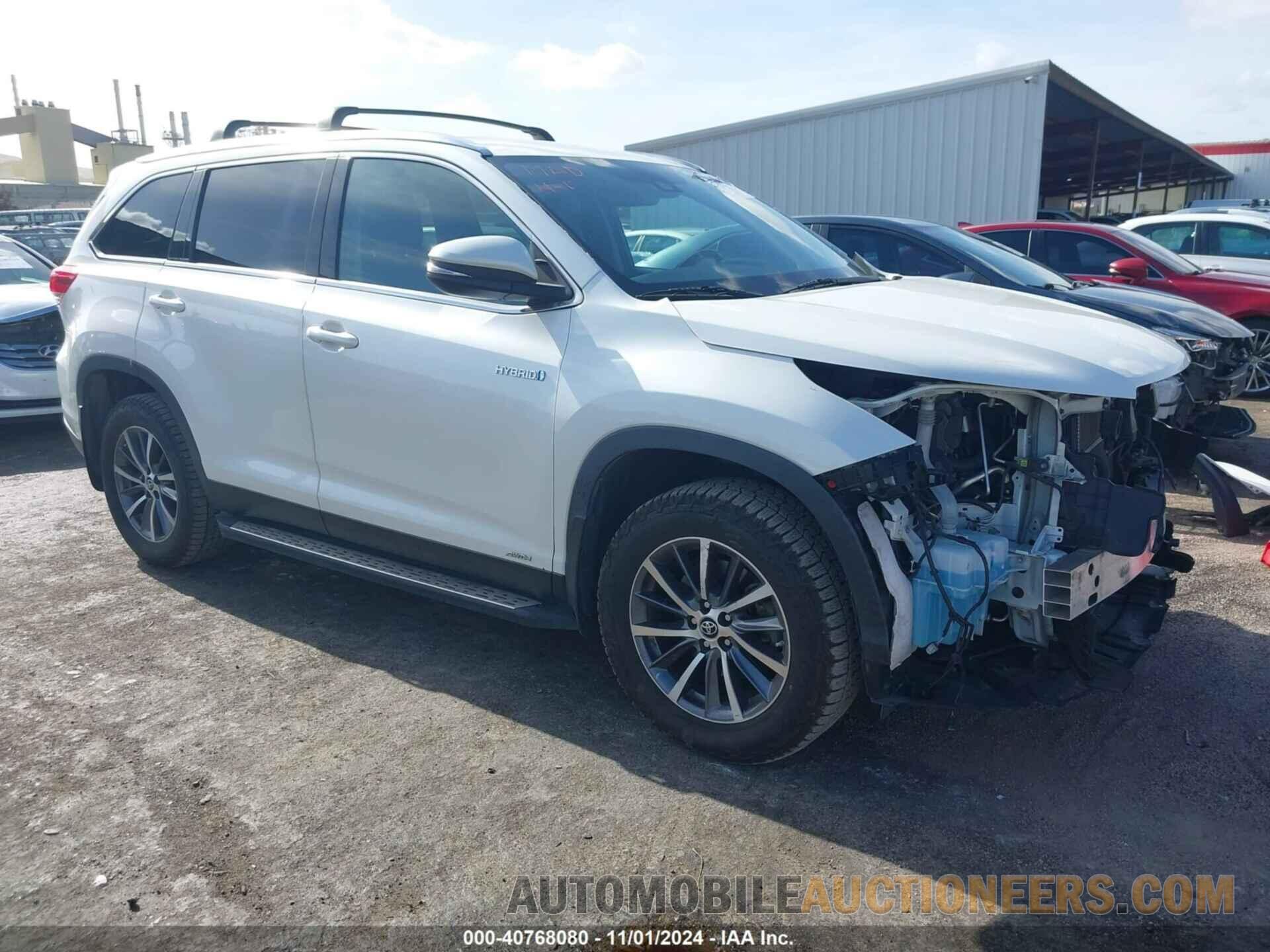 5TDJGRFH7KS061928 TOYOTA HIGHLANDER HYBRID 2019