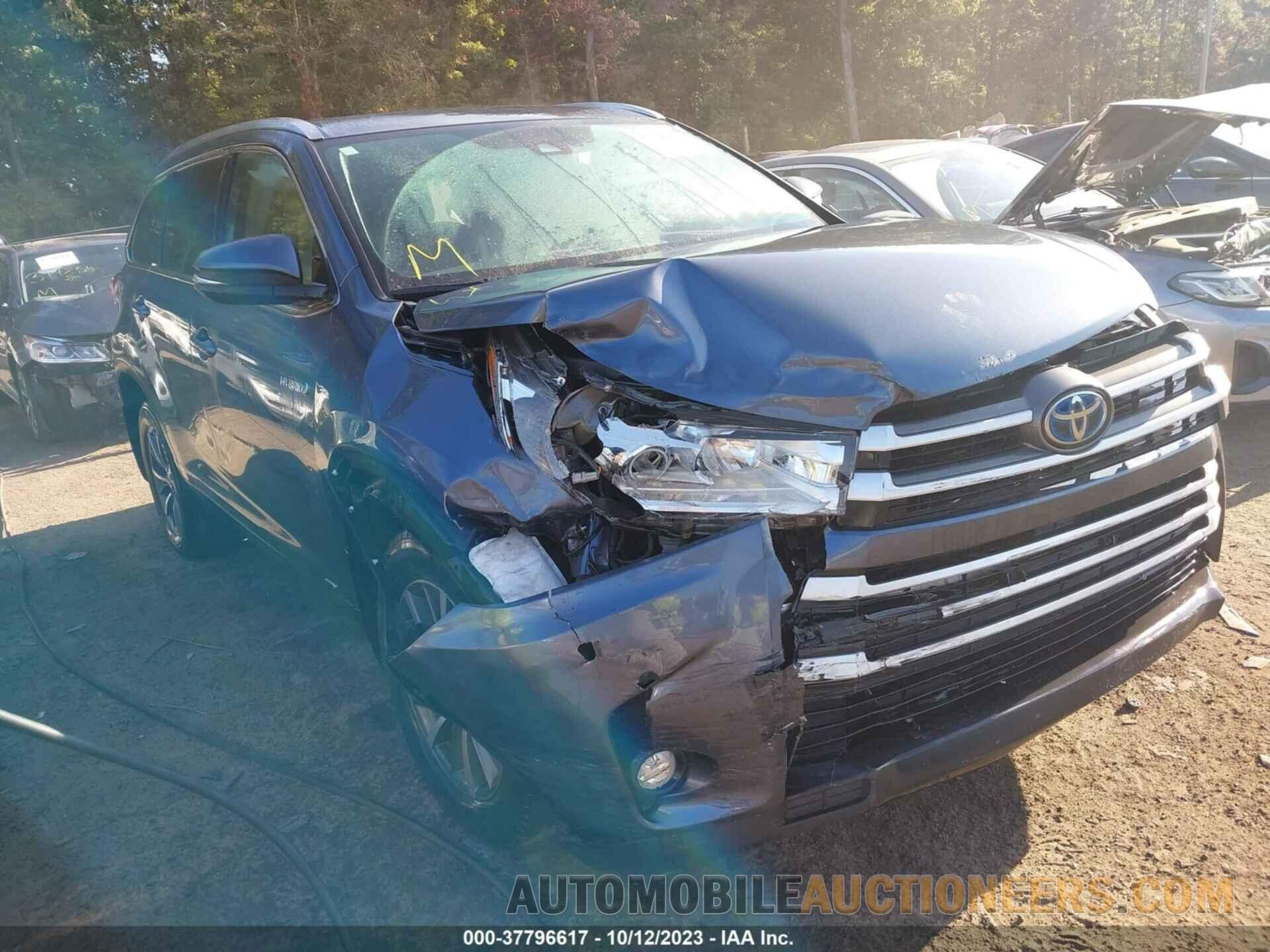 5TDJGRFH7KS076283 TOYOTA HIGHLANDER 2019