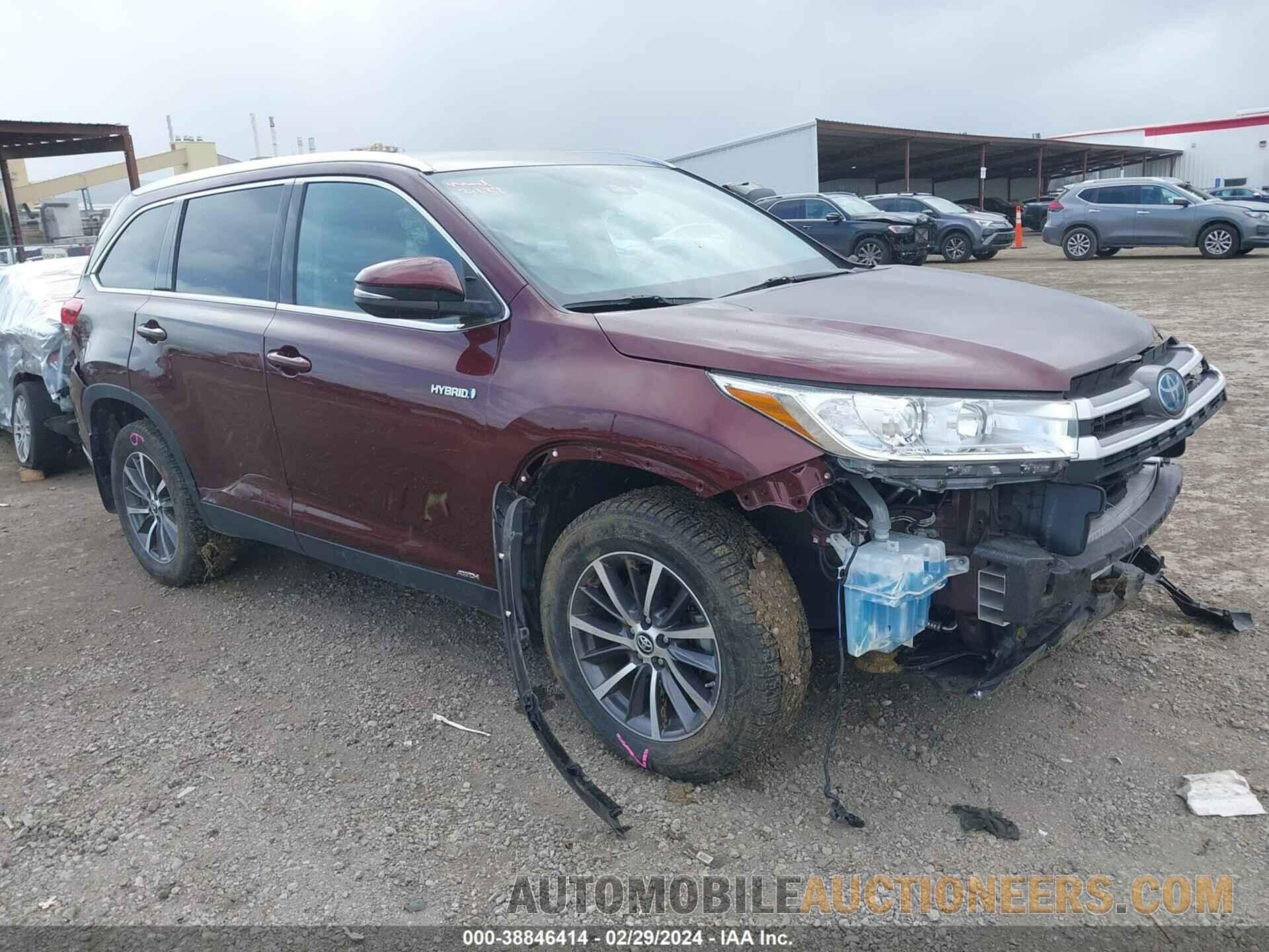 5TDJGRFH8KS058374 TOYOTA HIGHLANDER HYBRID 2019