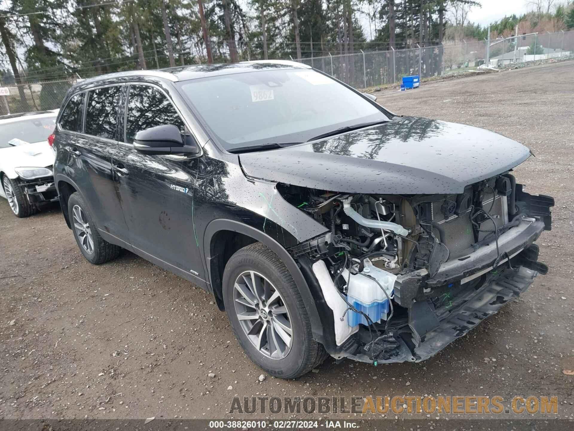 5TDJGRFH9KS075507 TOYOTA HIGHLANDER HYBRID 2019