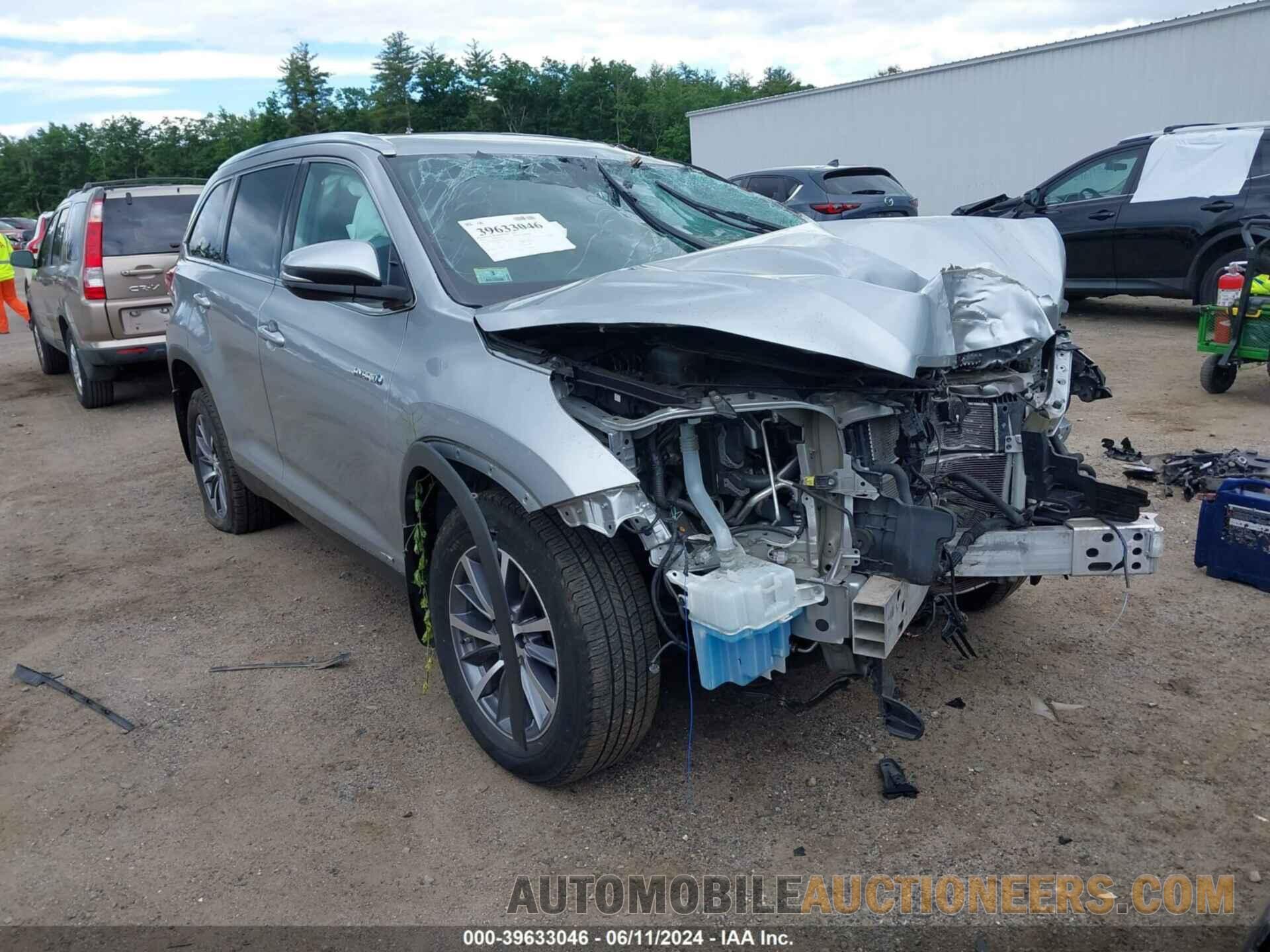 5TDJGRFHXKS054830 TOYOTA HIGHLANDER HYBRID 2019