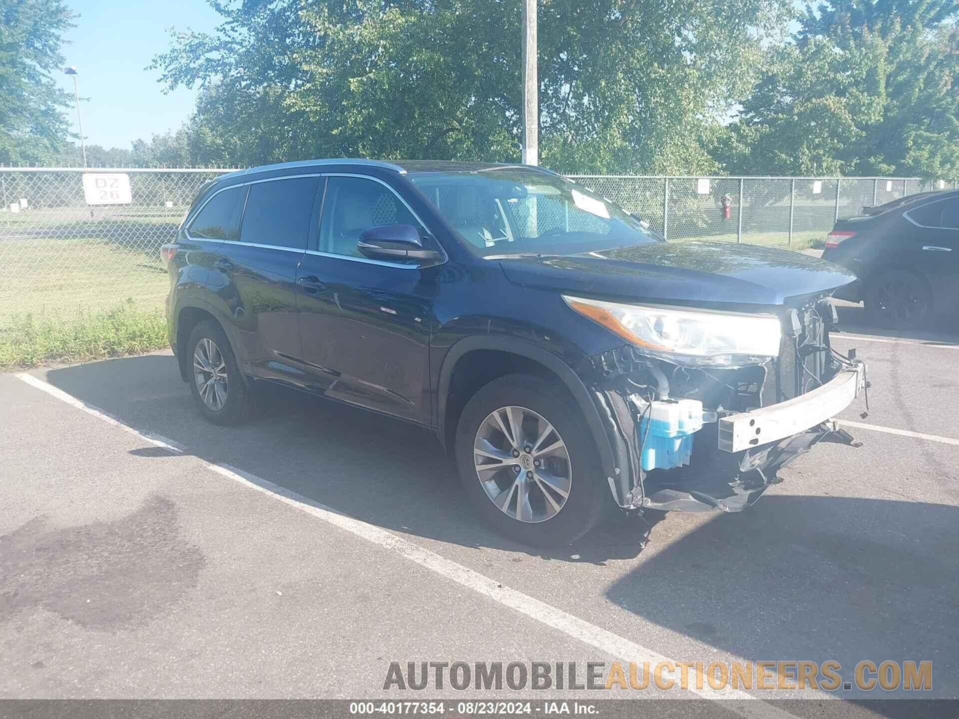 5TDJKRFH0FS111380 TOYOTA HIGHLANDER 2015