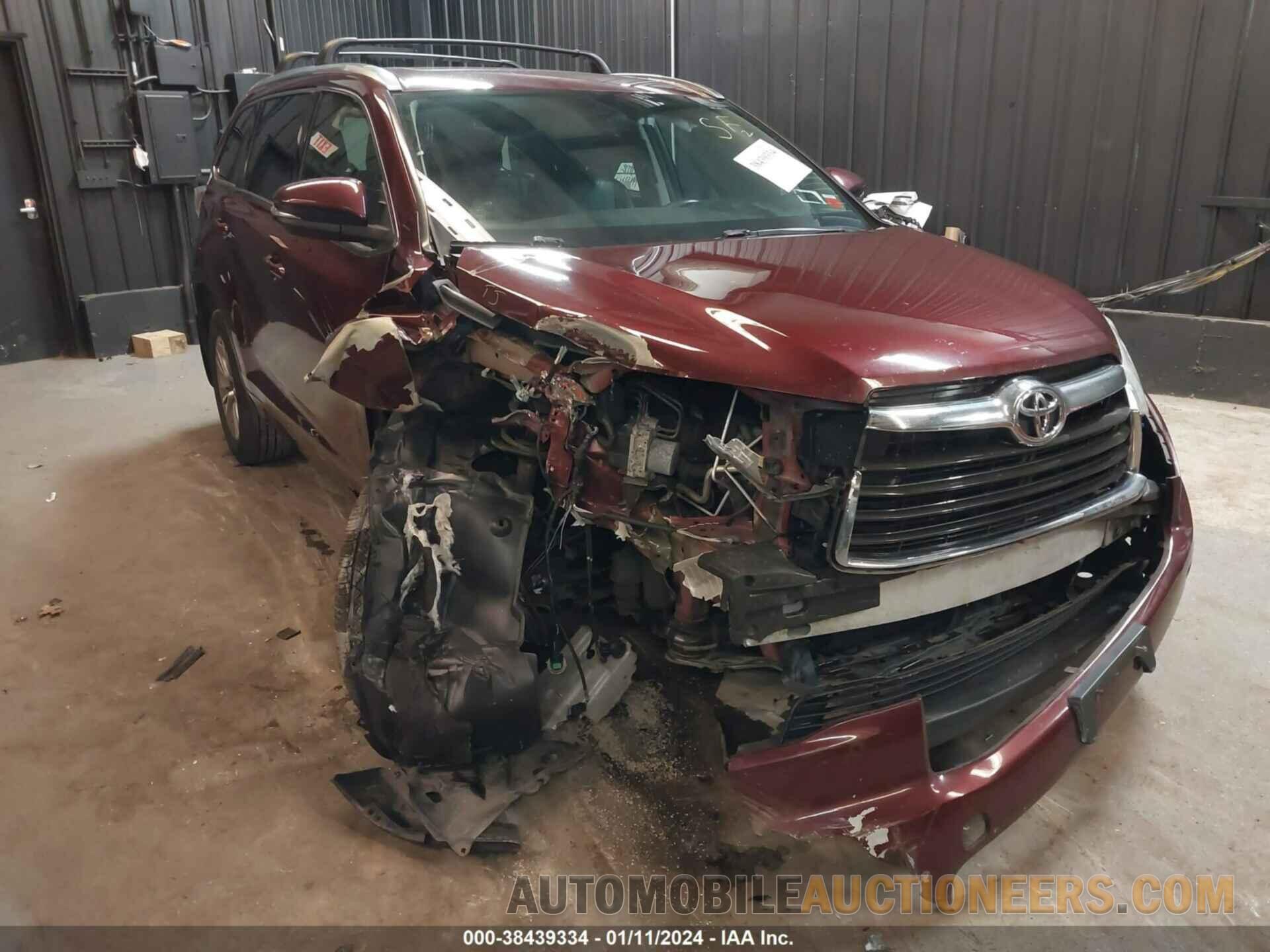 5TDJKRFH0FS127384 TOYOTA HIGHLANDER 2015