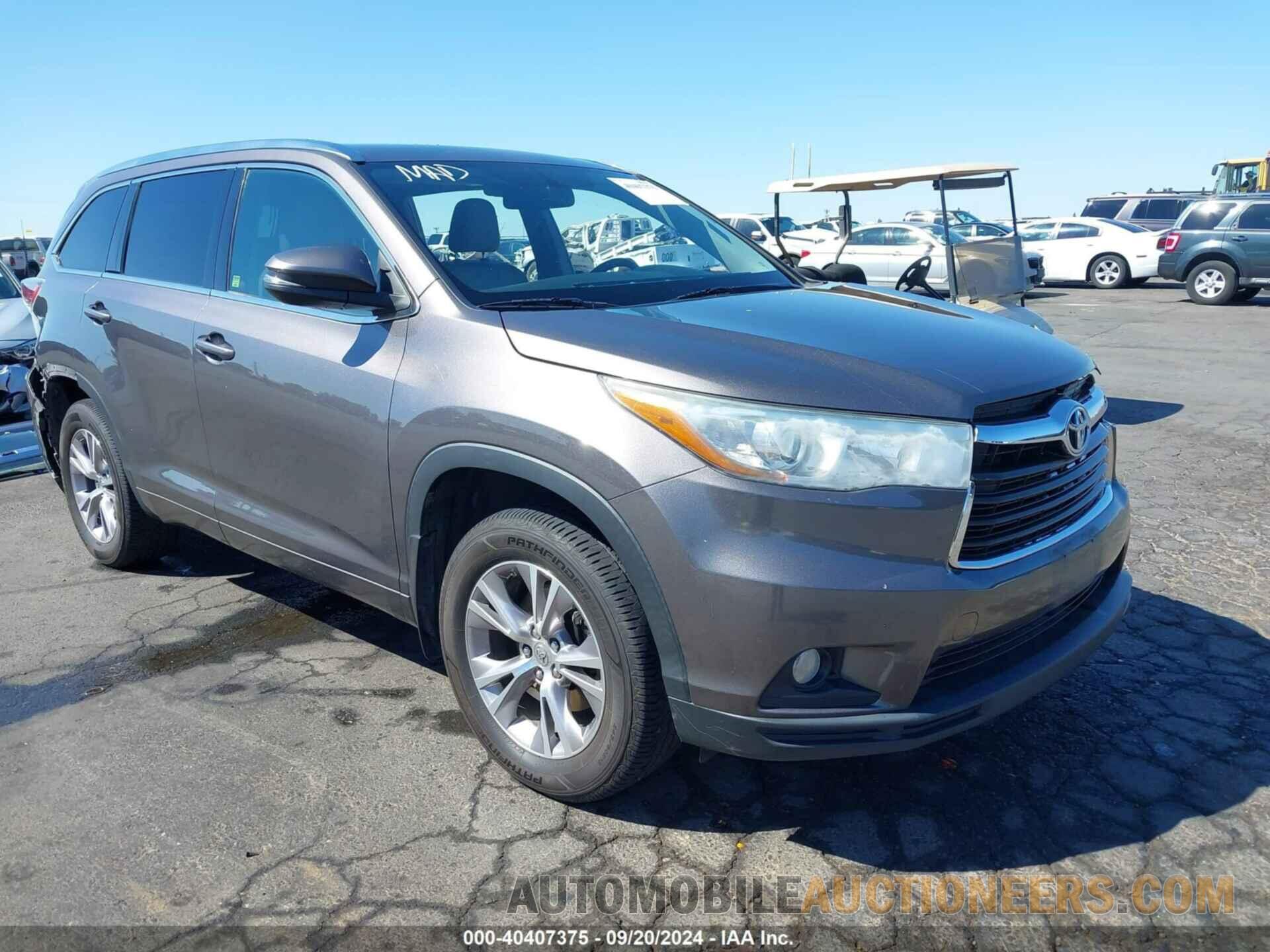 5TDJKRFH0FS146114 TOYOTA HIGHLANDER 2015