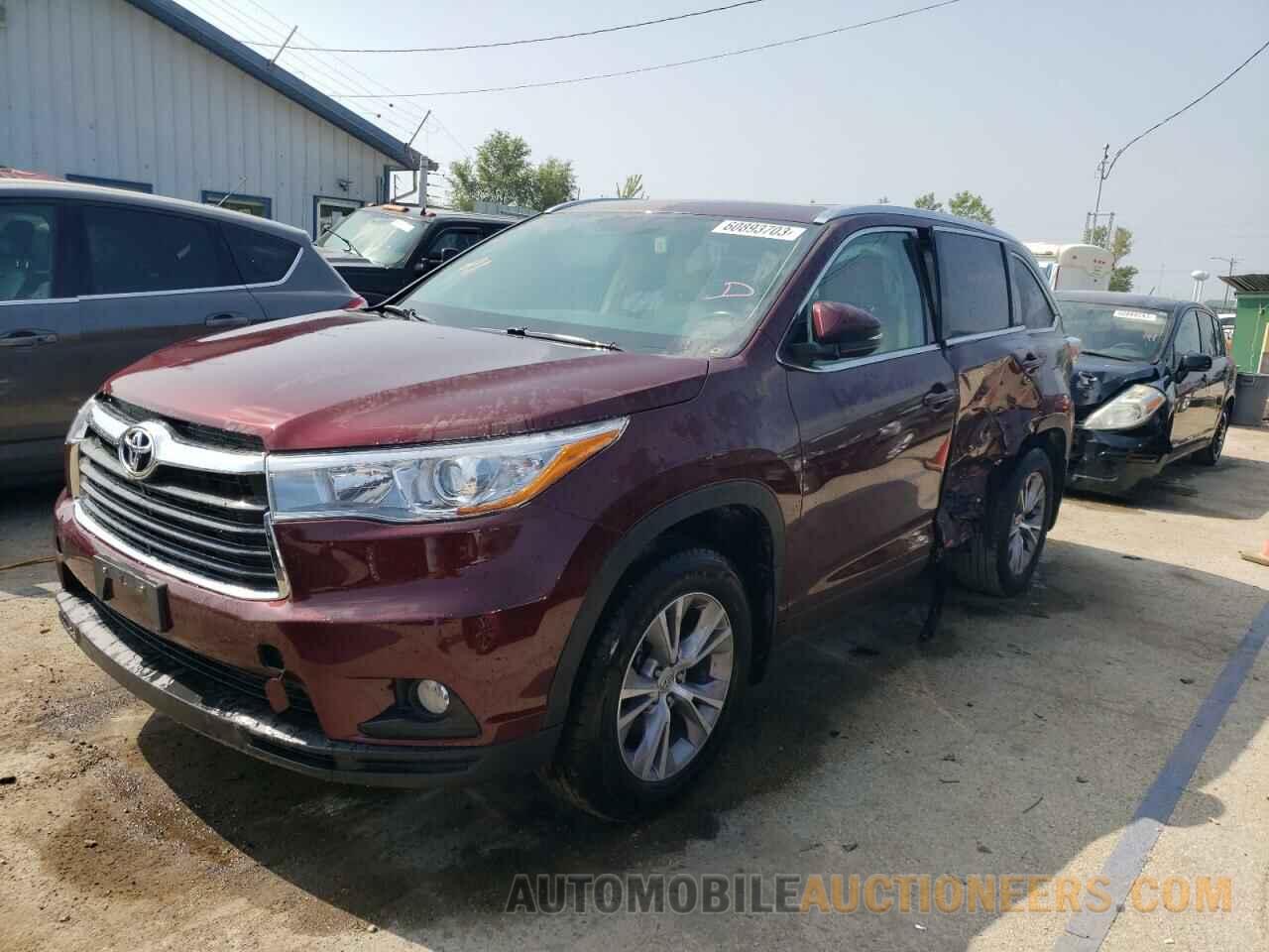 5TDJKRFH0FS156805 TOYOTA HIGHLANDER 2015