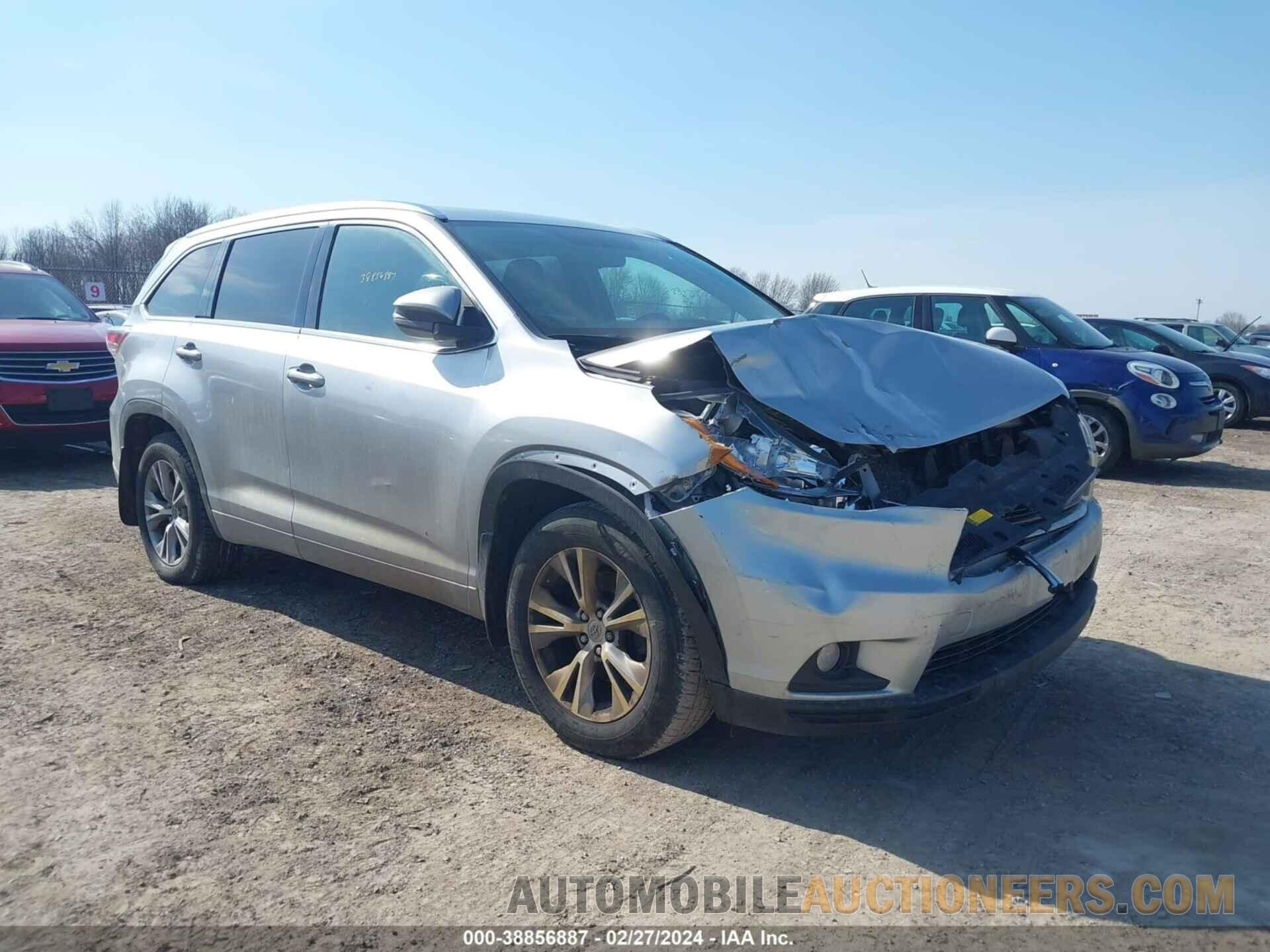 5TDJKRFH0FS171627 TOYOTA HIGHLANDER 2015