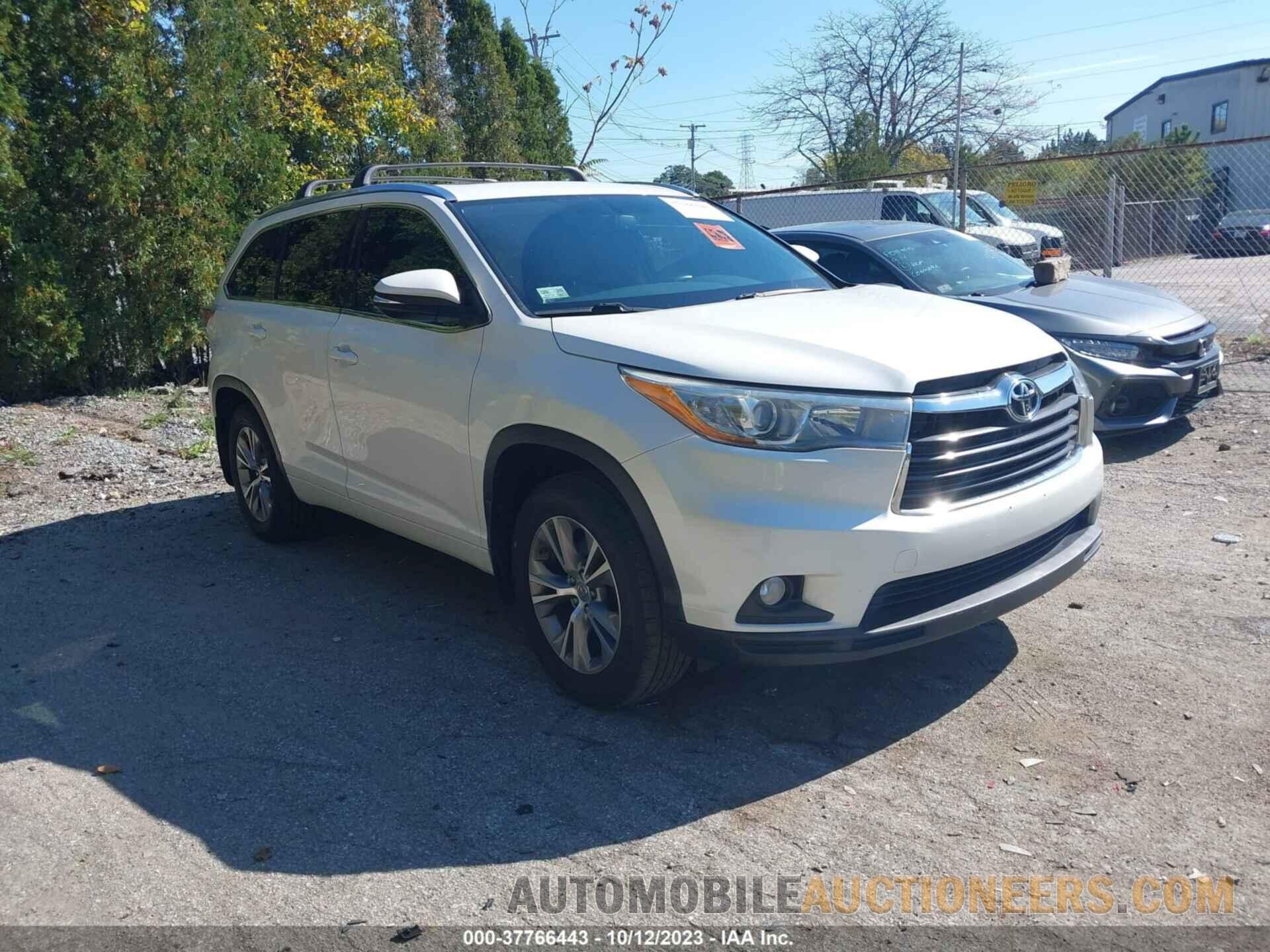 5TDJKRFH0FS193238 TOYOTA HIGHLANDER 2015