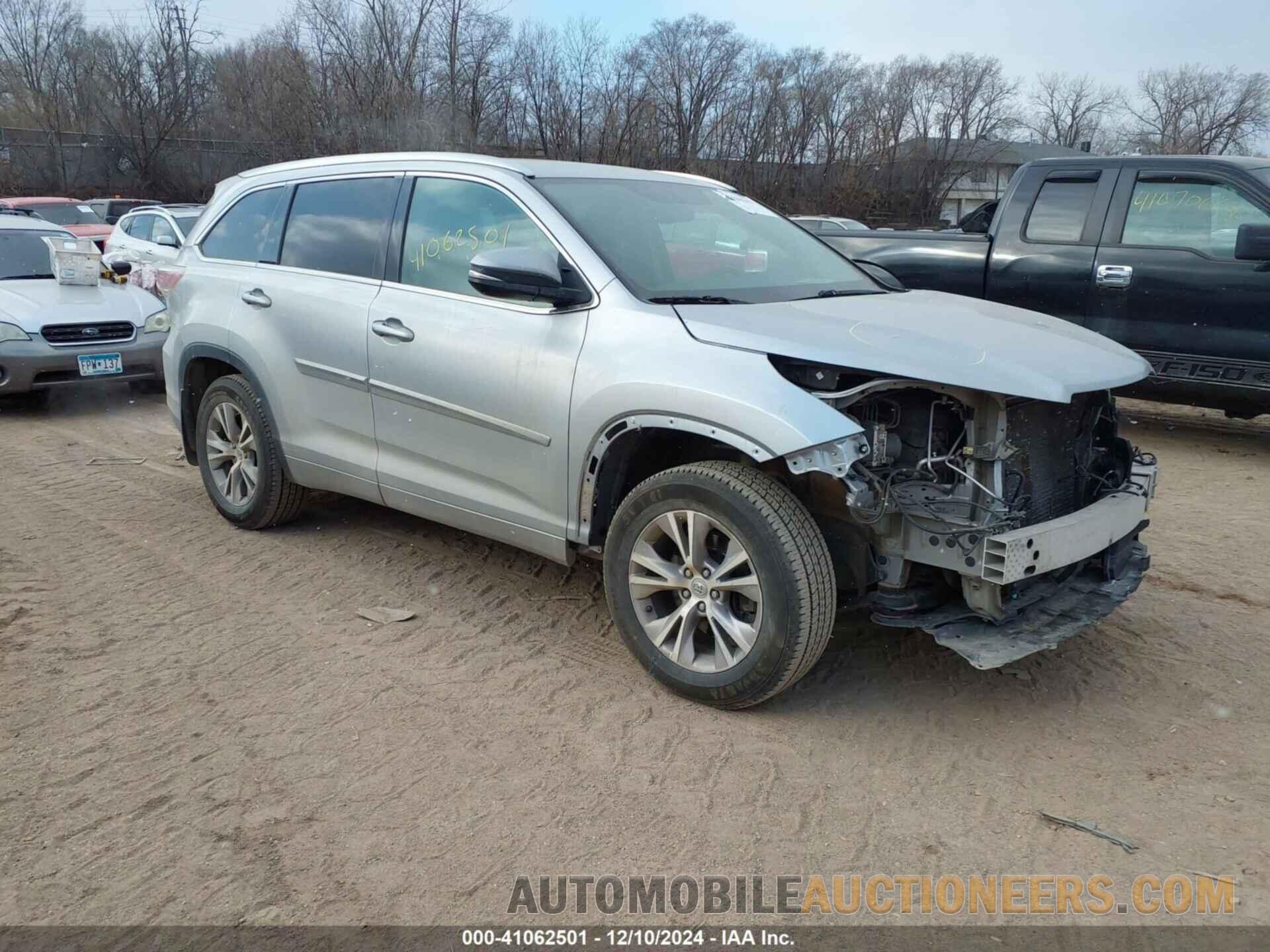 5TDJKRFH0FS224326 TOYOTA HIGHLANDER 2015