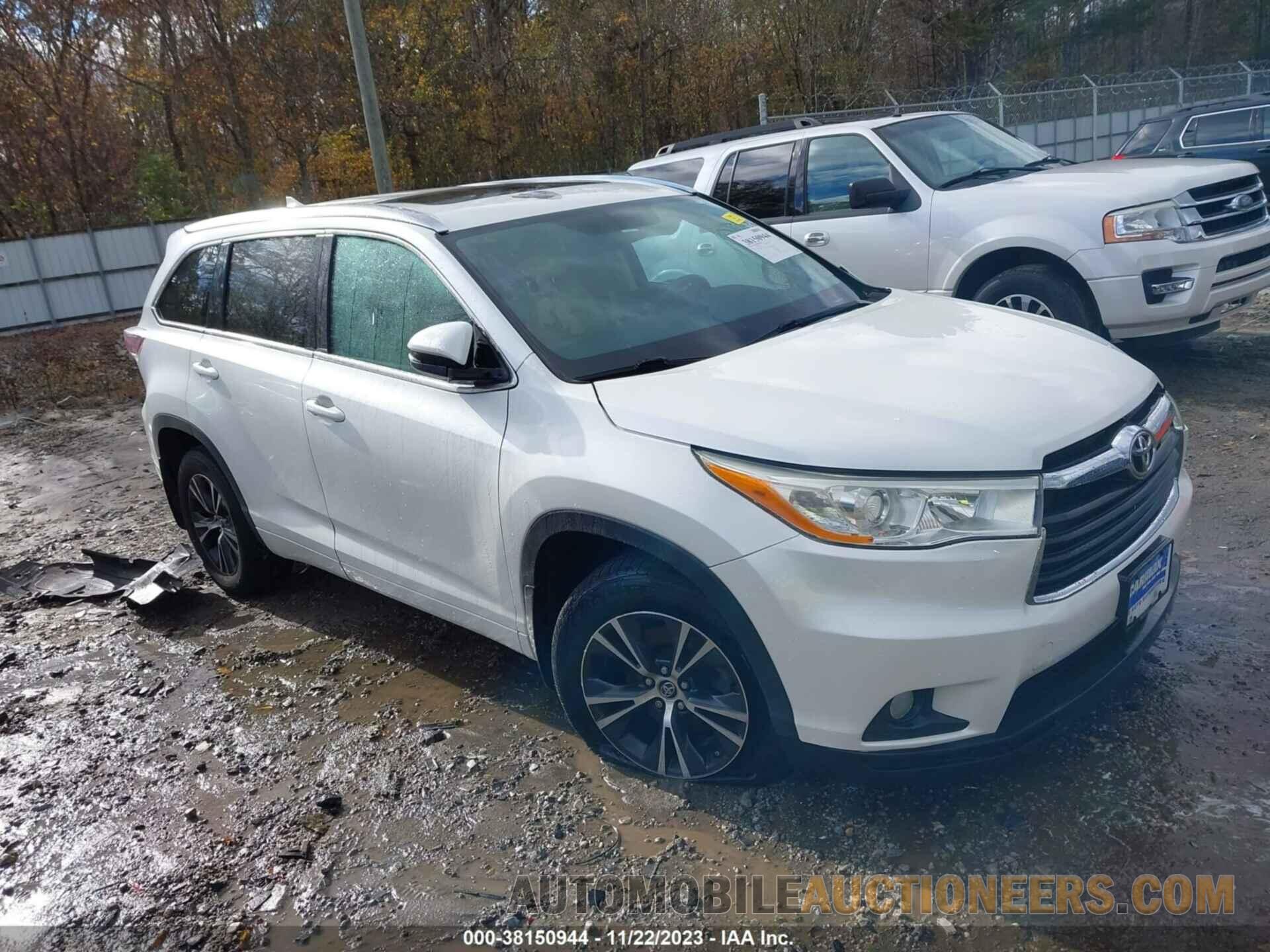 5TDJKRFH0GS230208 TOYOTA HIGHLANDER 2016