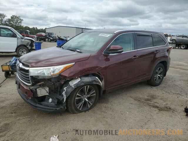 5TDJKRFH0GS239300 TOYOTA HIGHLANDER 2016