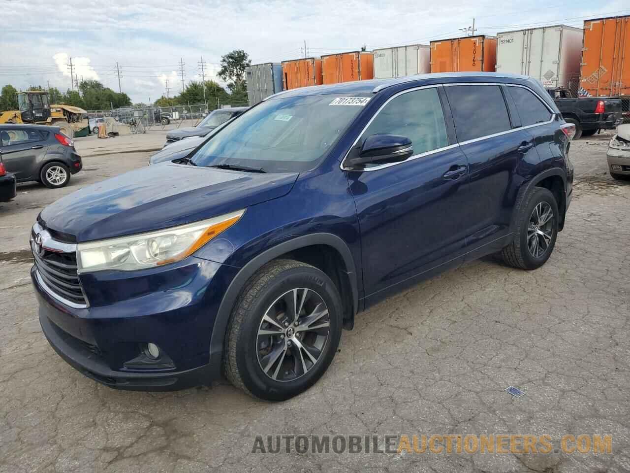 5TDJKRFH0GS241287 TOYOTA HIGHLANDER 2016