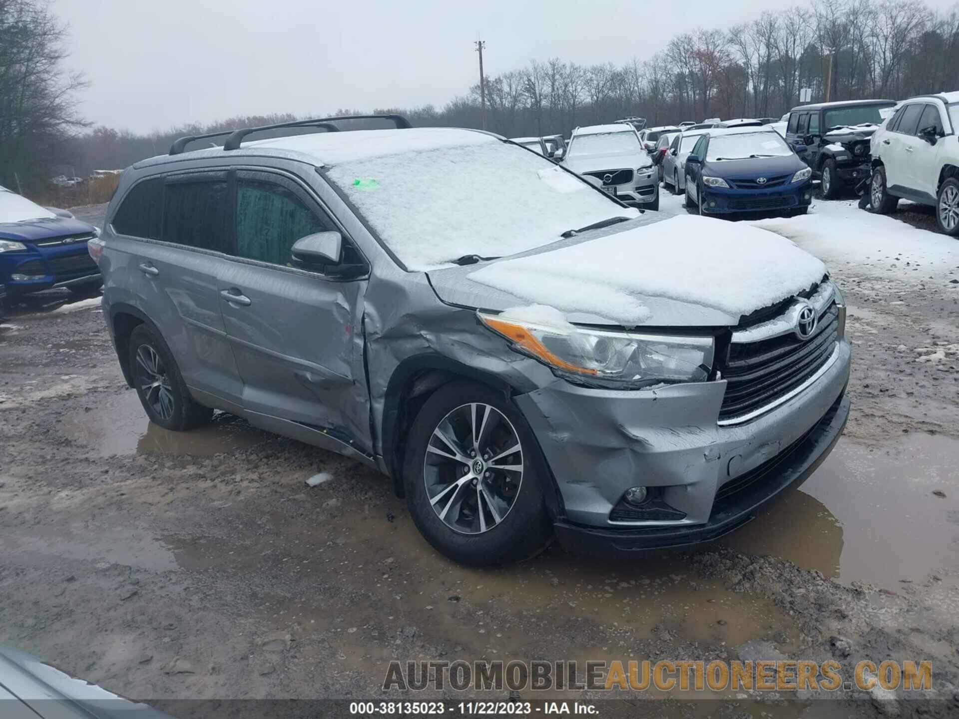 5TDJKRFH0GS244299 TOYOTA HIGHLANDER 2016