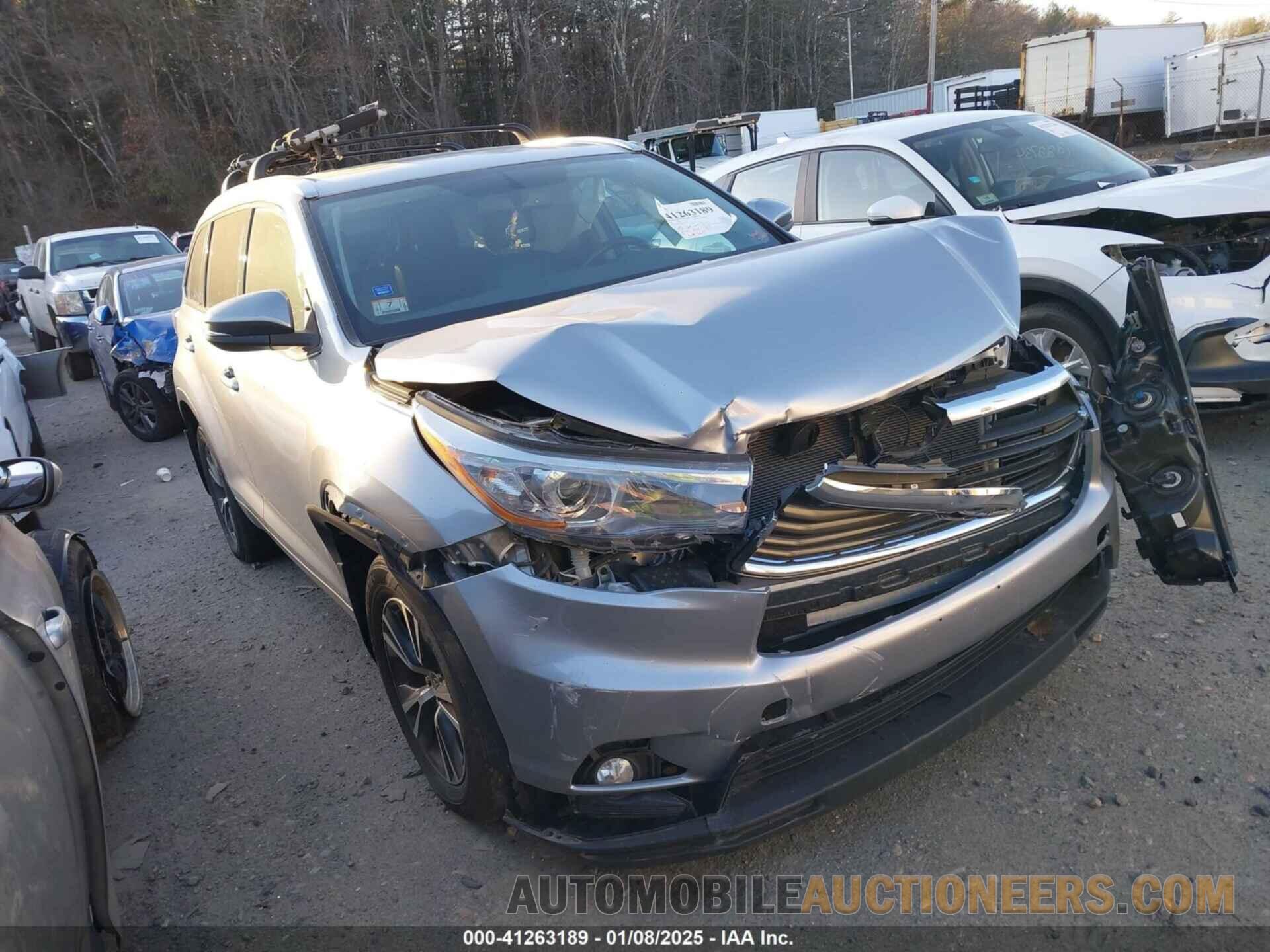 5TDJKRFH0GS245467 TOYOTA HIGHLANDER 2016