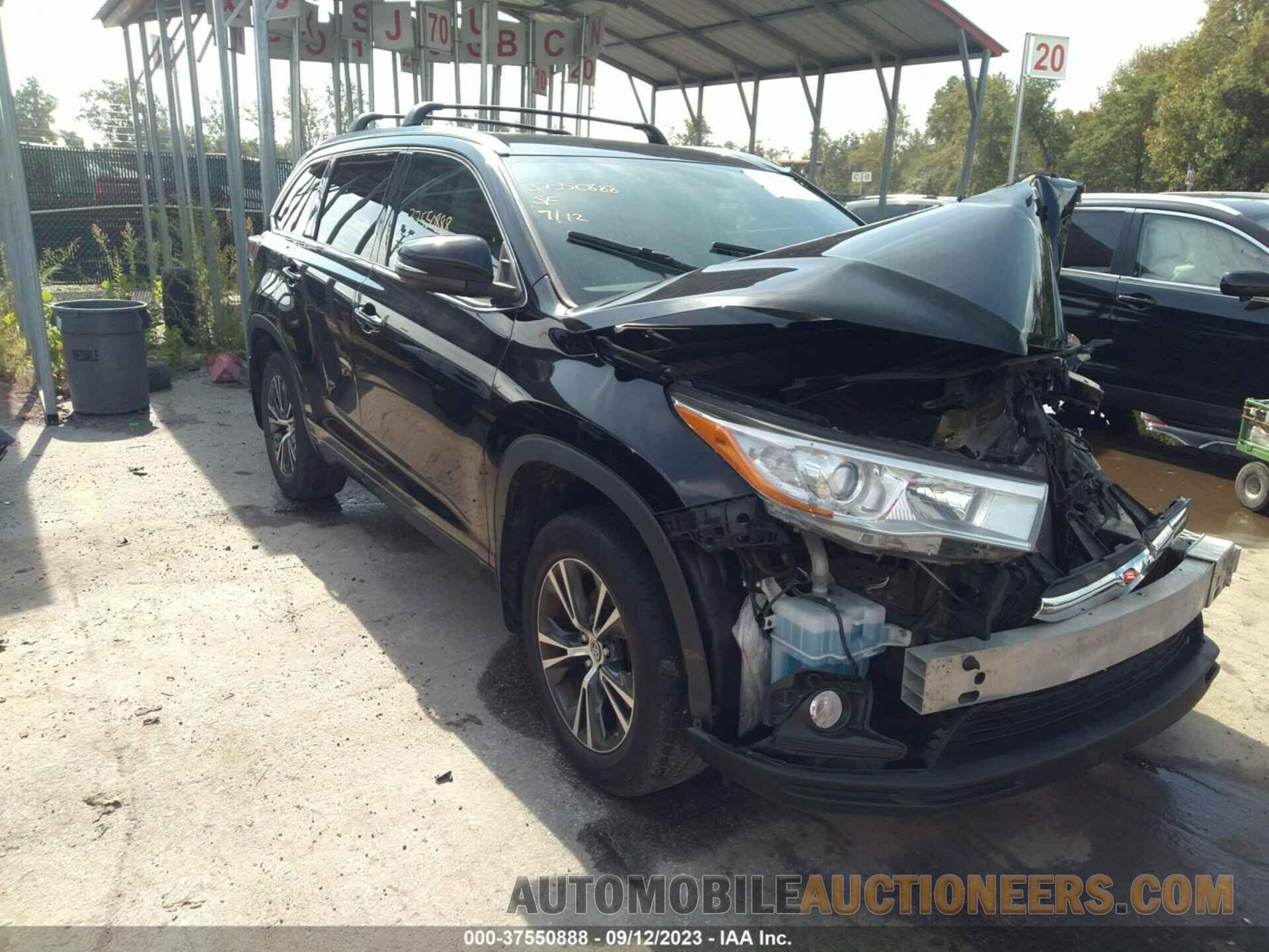 5TDJKRFH0GS256677 TOYOTA HIGHLANDER 2016