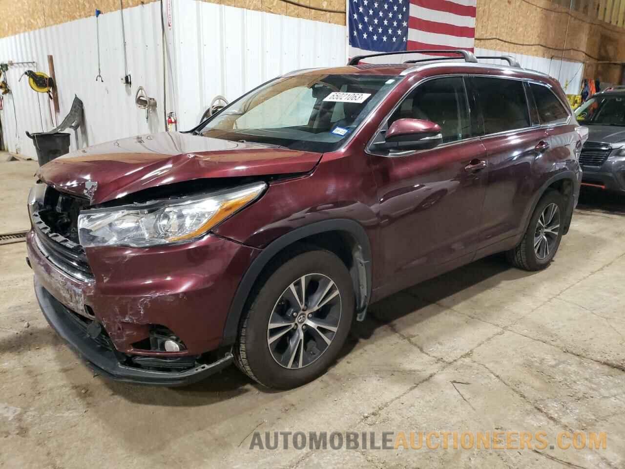 5TDJKRFH0GS271020 TOYOTA HIGHLANDER 2016