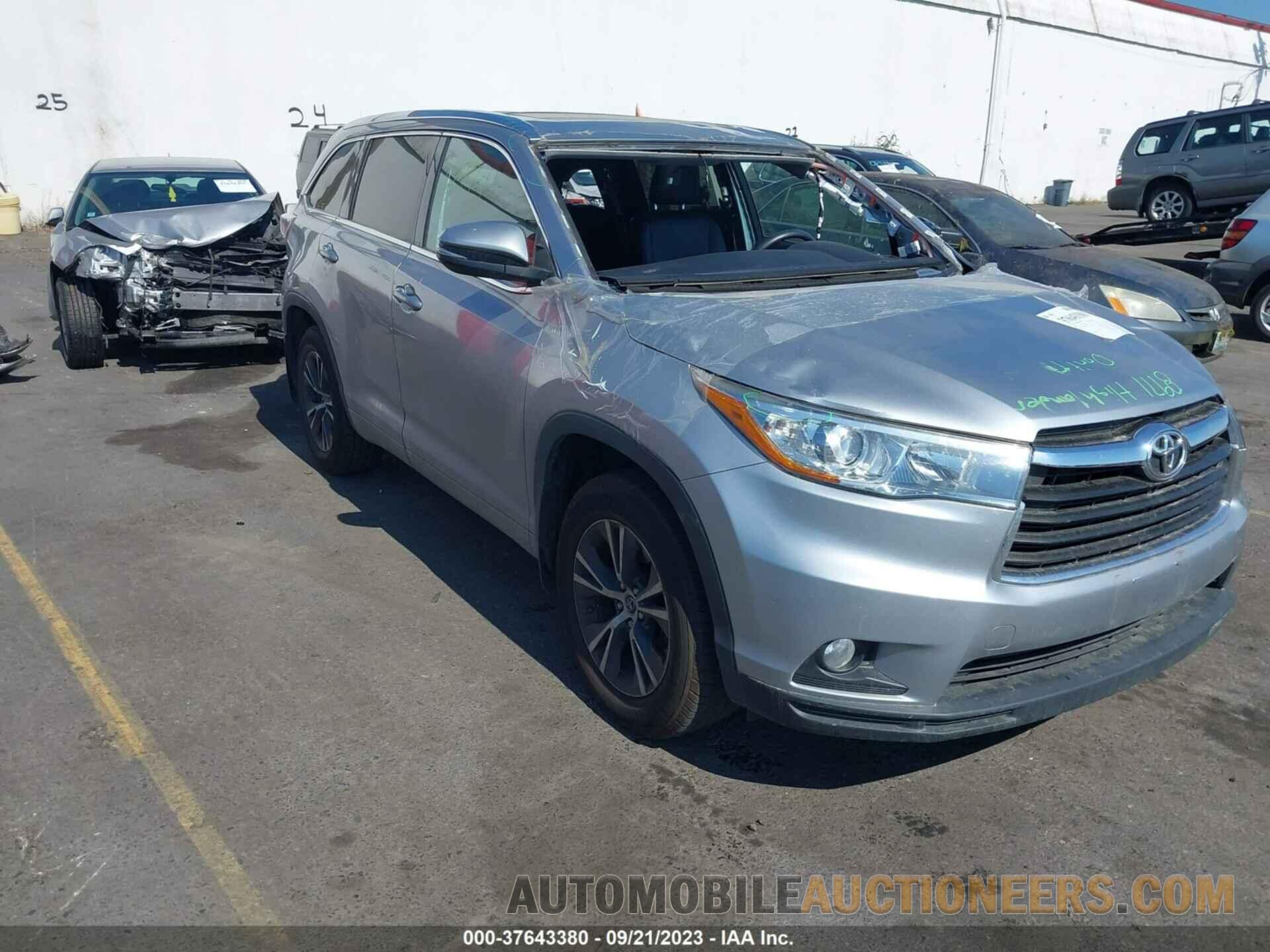 5TDJKRFH0GS273401 TOYOTA HIGHLANDER 2016