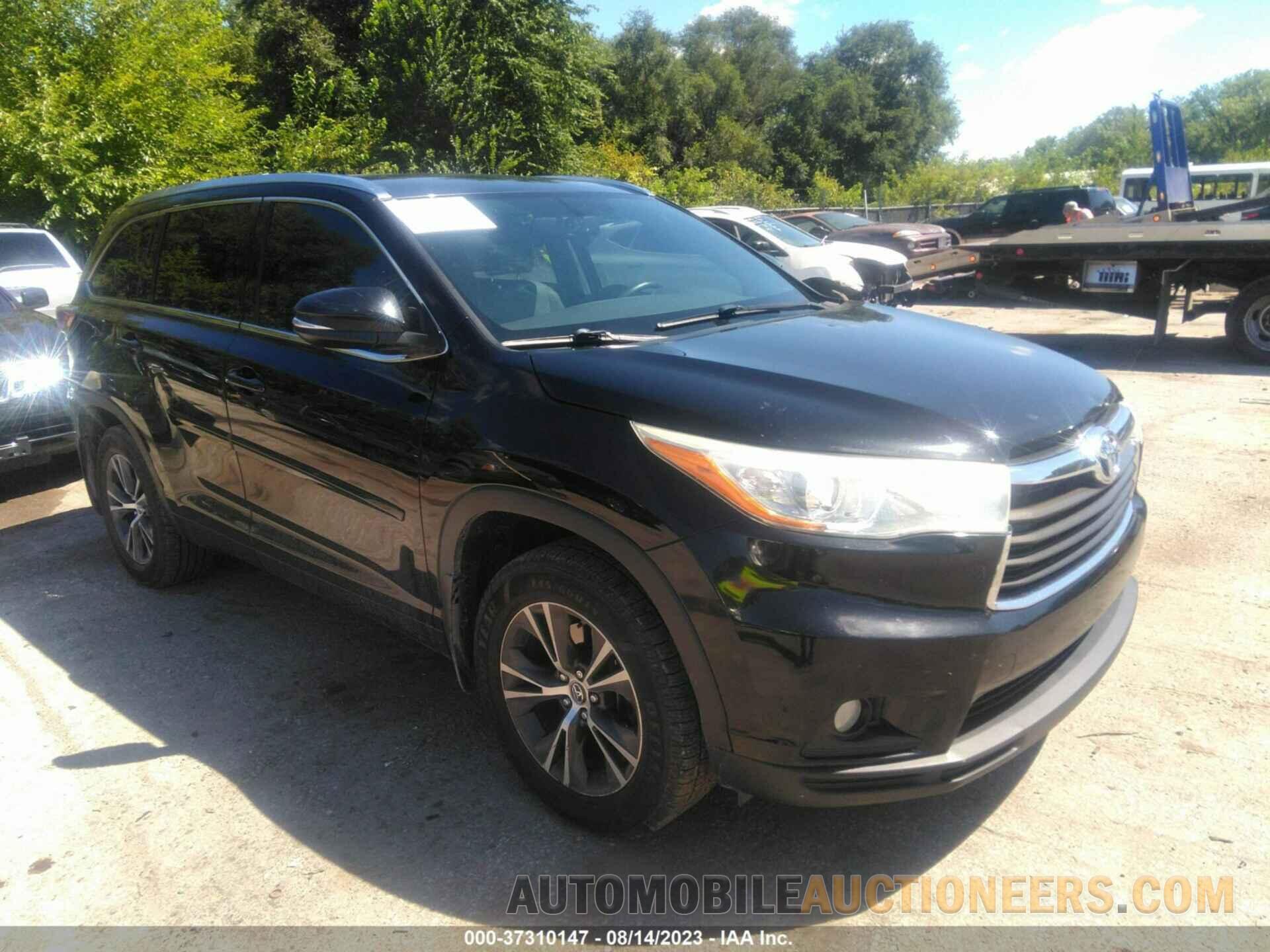 5TDJKRFH0GS279134 TOYOTA HIGHLANDER 2016