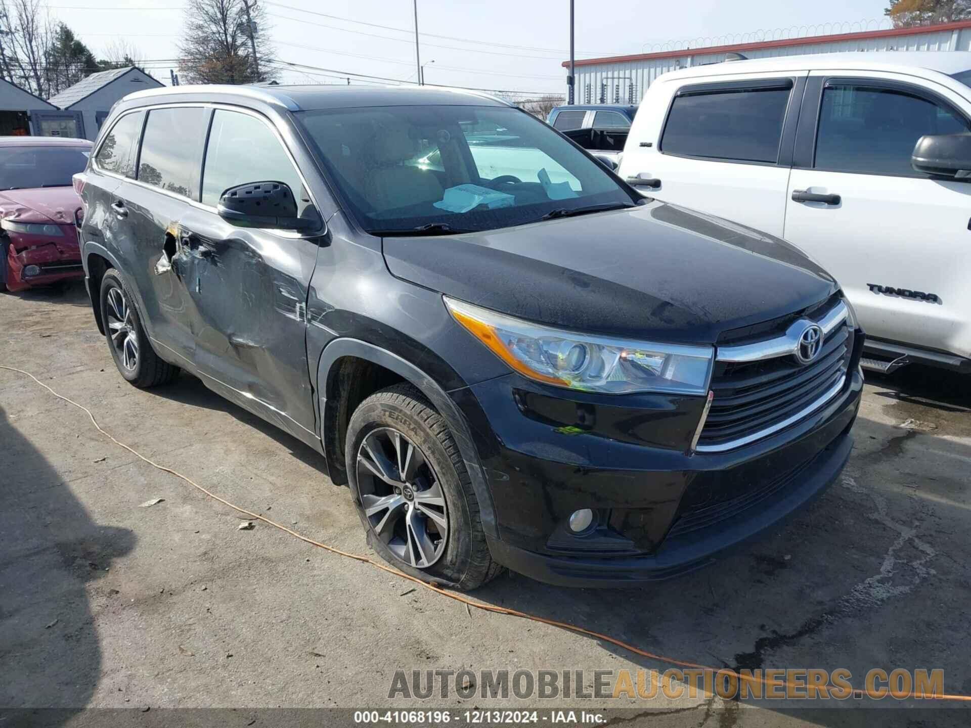 5TDJKRFH0GS283670 TOYOTA HIGHLANDER 2016