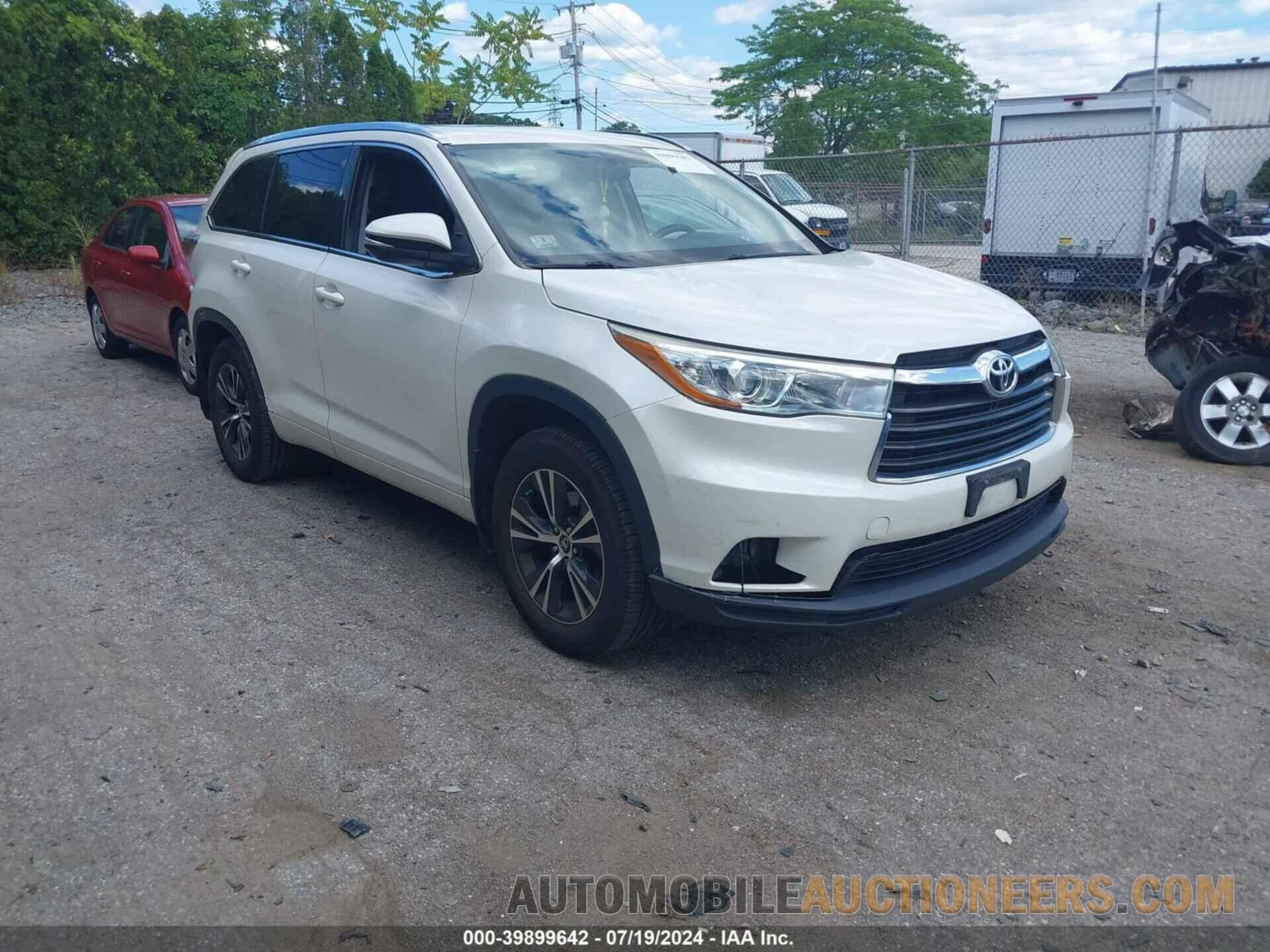 5TDJKRFH0GS285726 TOYOTA HIGHLANDER 2016