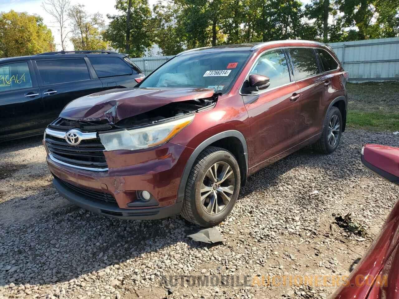 5TDJKRFH0GS298055 TOYOTA HIGHLANDER 2016