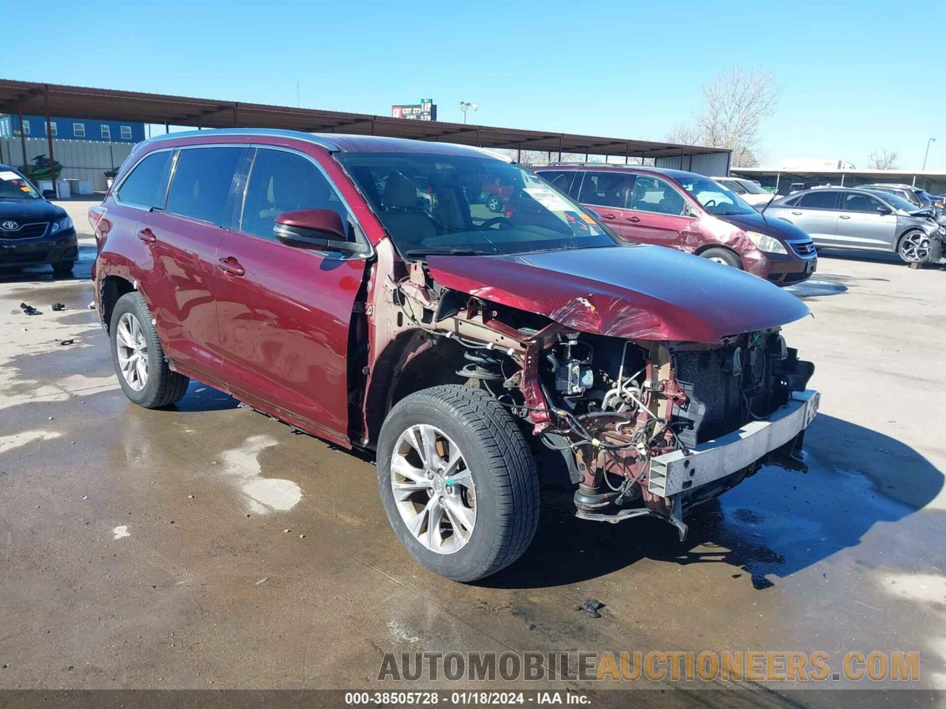 5TDJKRFH1FS092192 TOYOTA HIGHLANDER 2015