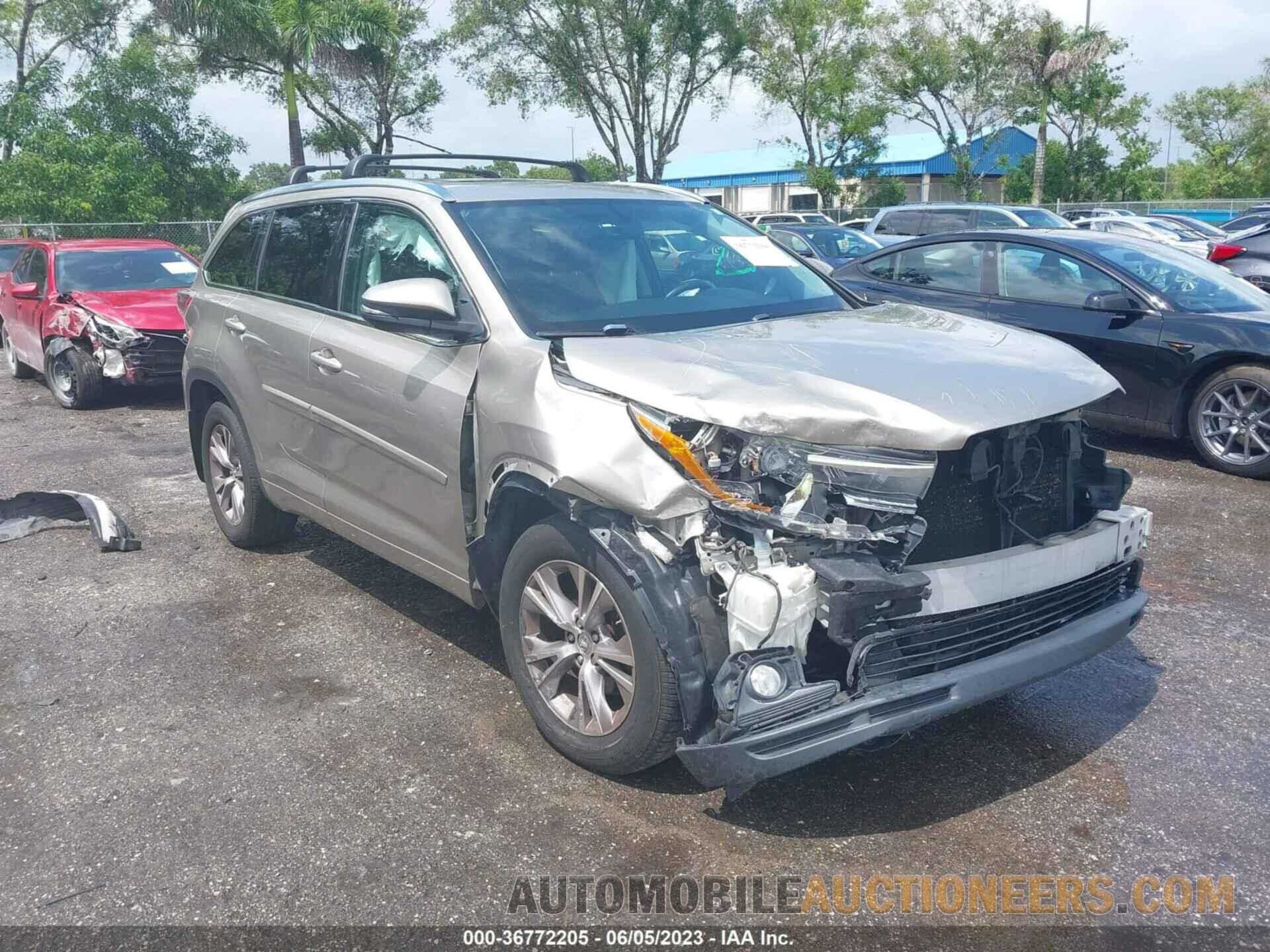 5TDJKRFH1FS108021 TOYOTA HIGHLANDER 2015