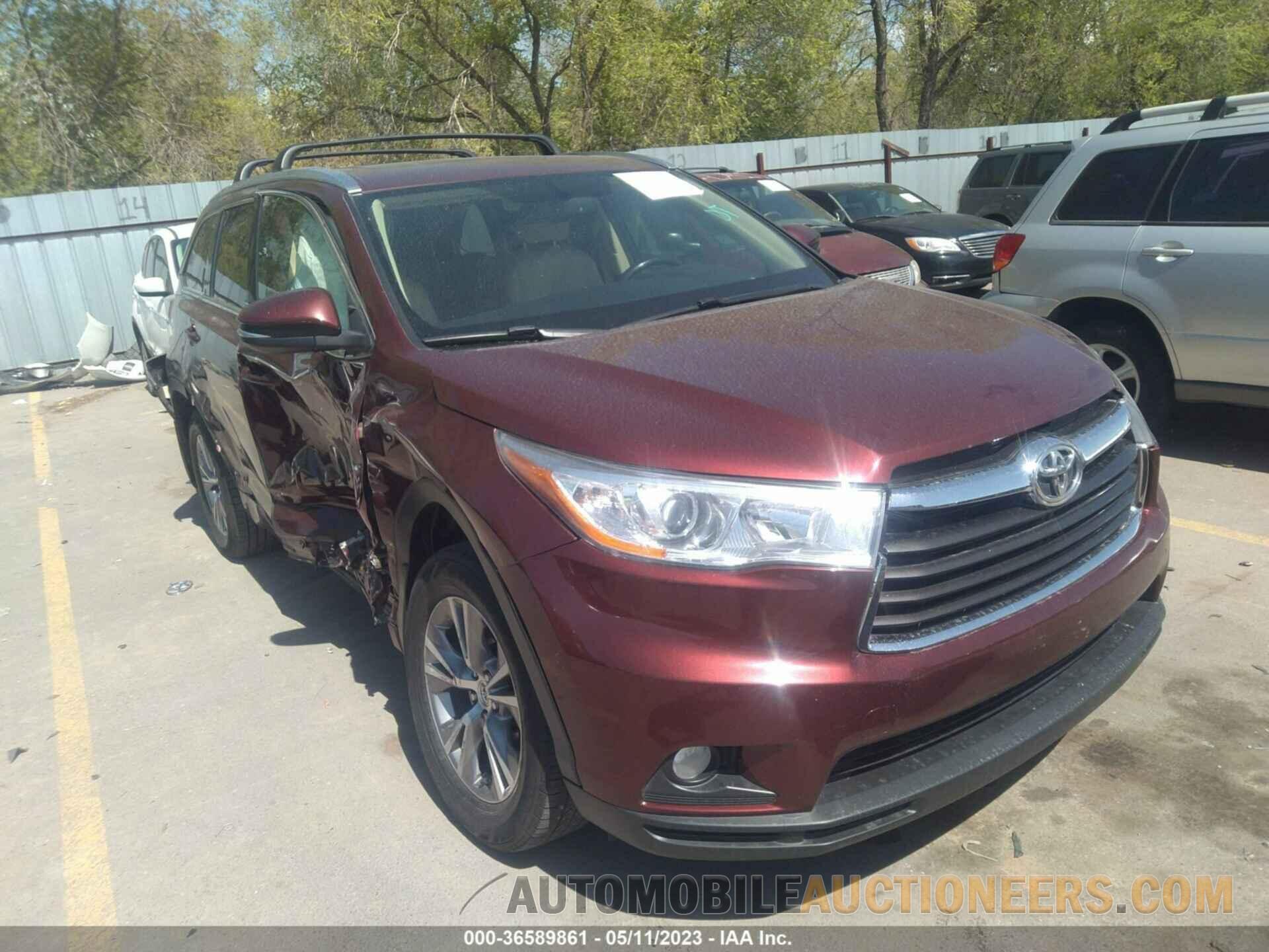 5TDJKRFH1FS115860 TOYOTA HIGHLANDER 2015