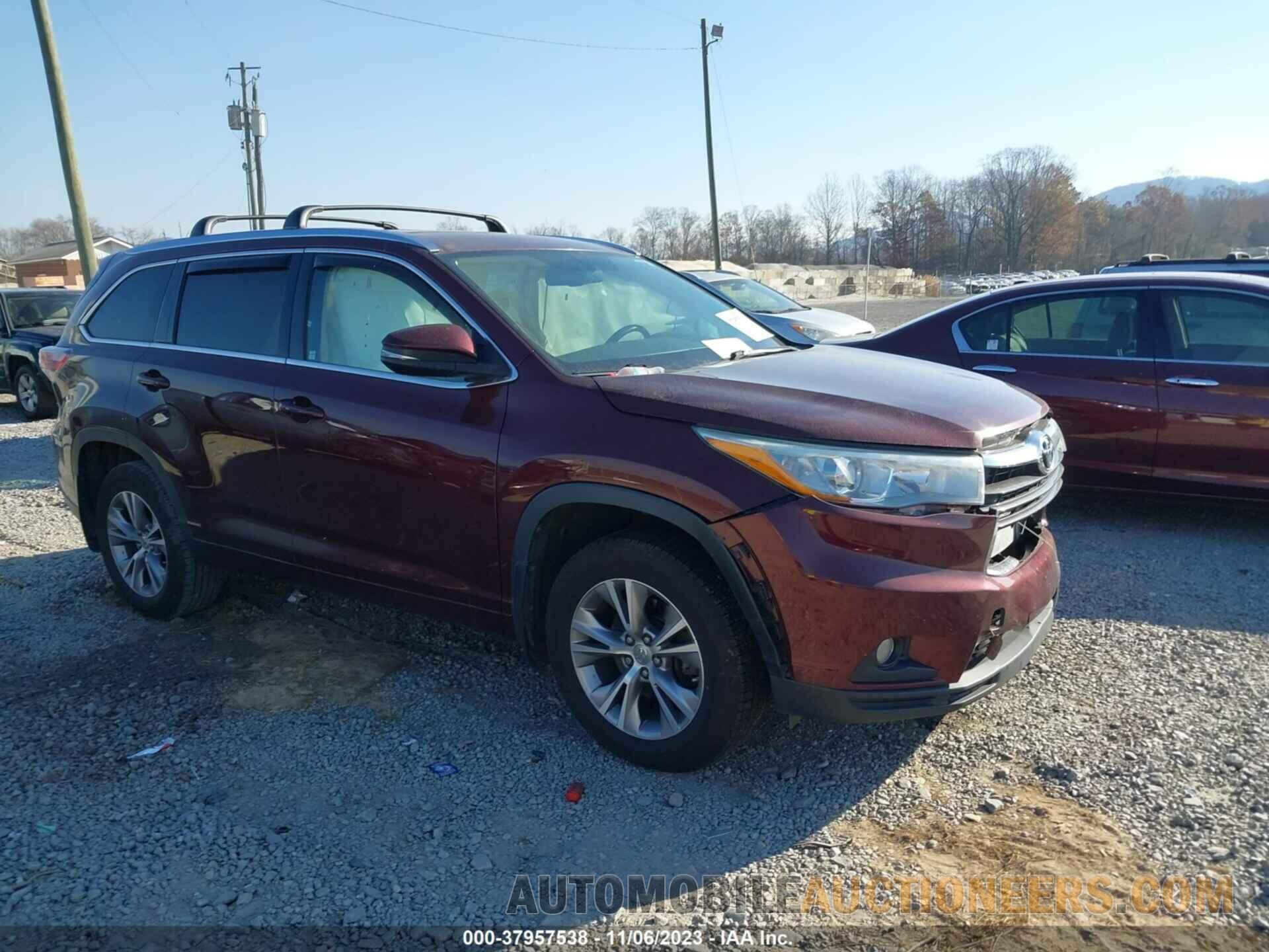 5TDJKRFH1FS139091 TOYOTA HIGHLANDER 2015