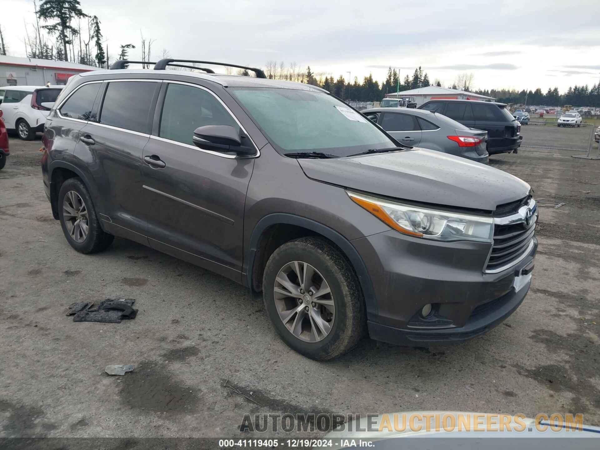 5TDJKRFH1FS154660 TOYOTA HIGHLANDER 2015