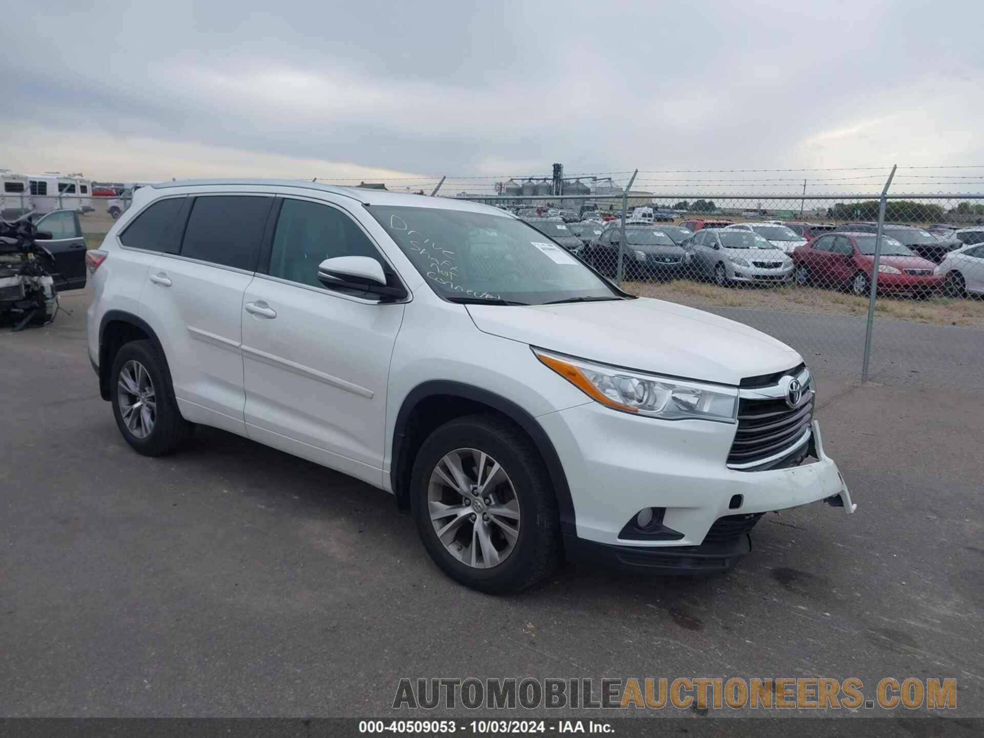 5TDJKRFH1FS163469 TOYOTA HIGHLANDER 2015