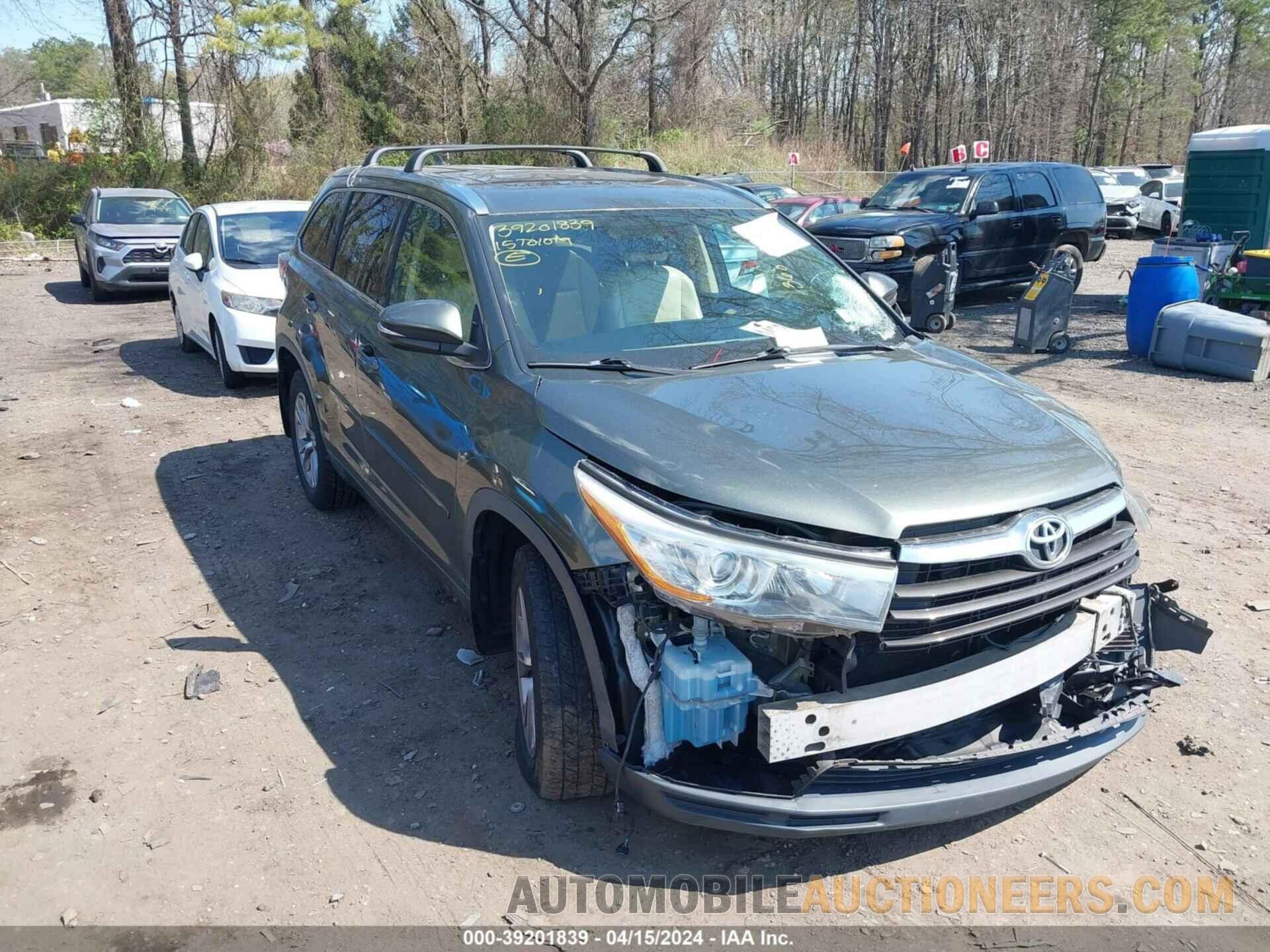 5TDJKRFH1FS168770 TOYOTA HIGHLANDER 2015