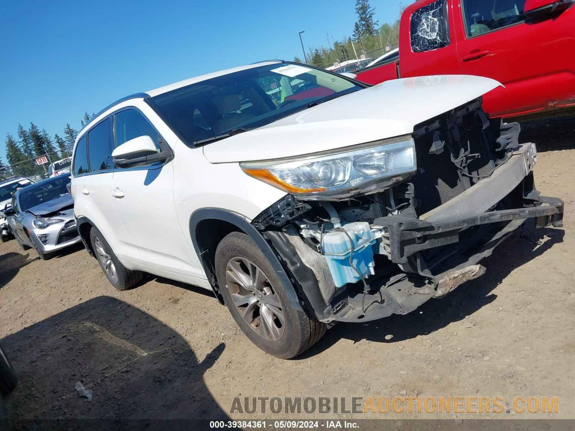 5TDJKRFH1FS222374 TOYOTA HIGHLANDER 2015