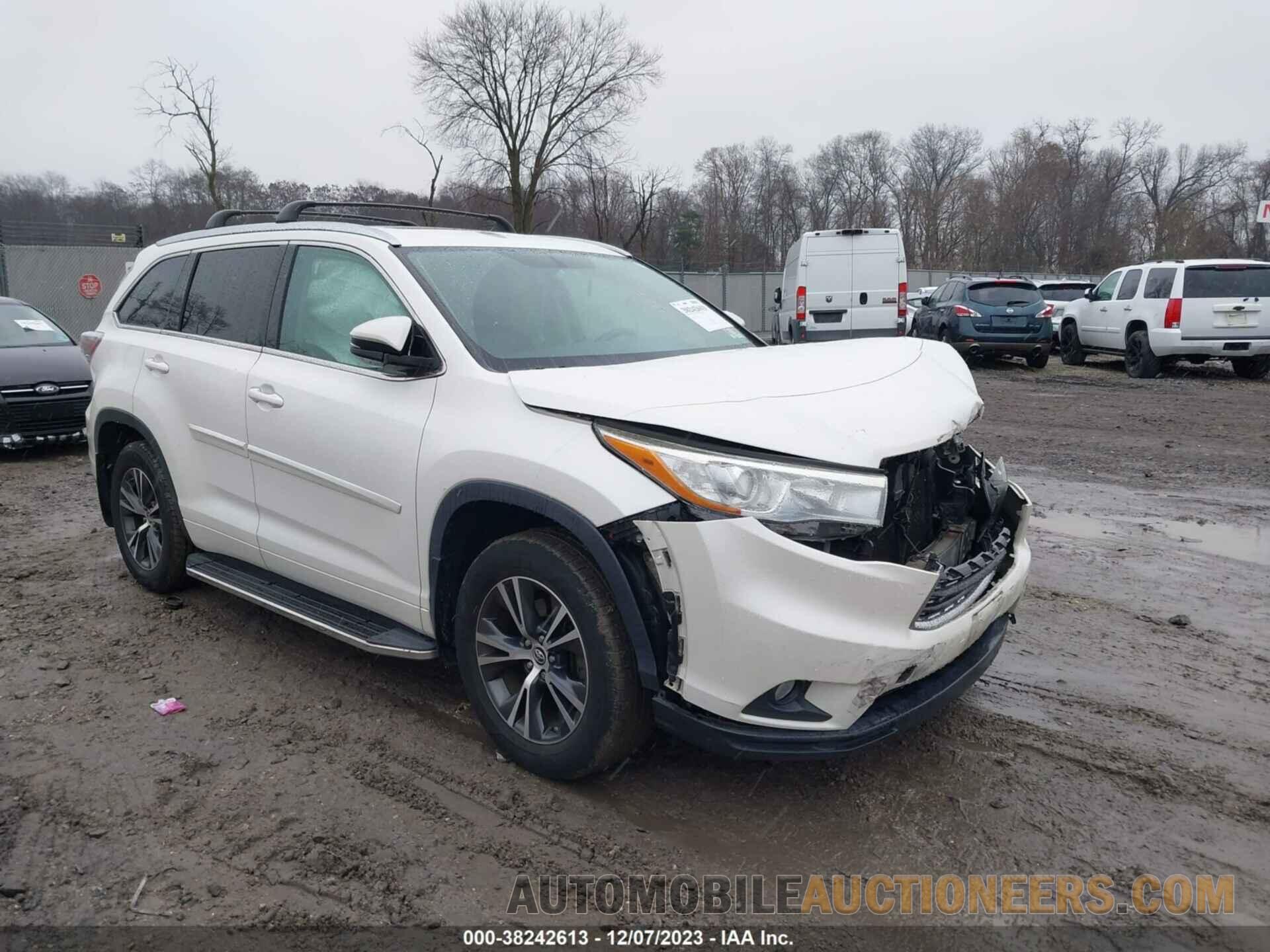 5TDJKRFH1GS231948 TOYOTA HIGHLANDER 2016