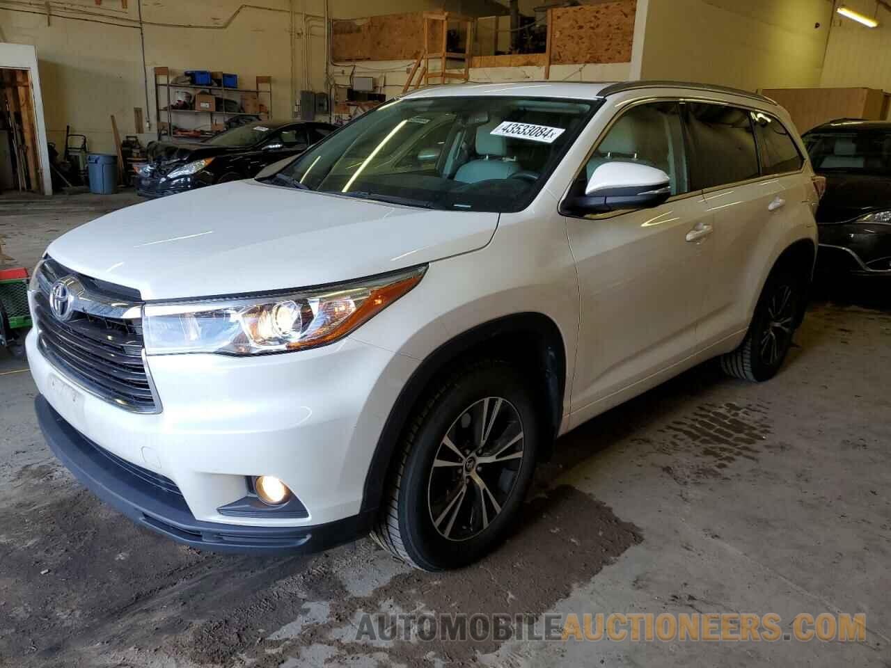 5TDJKRFH1GS249267 TOYOTA HIGHLANDER 2016