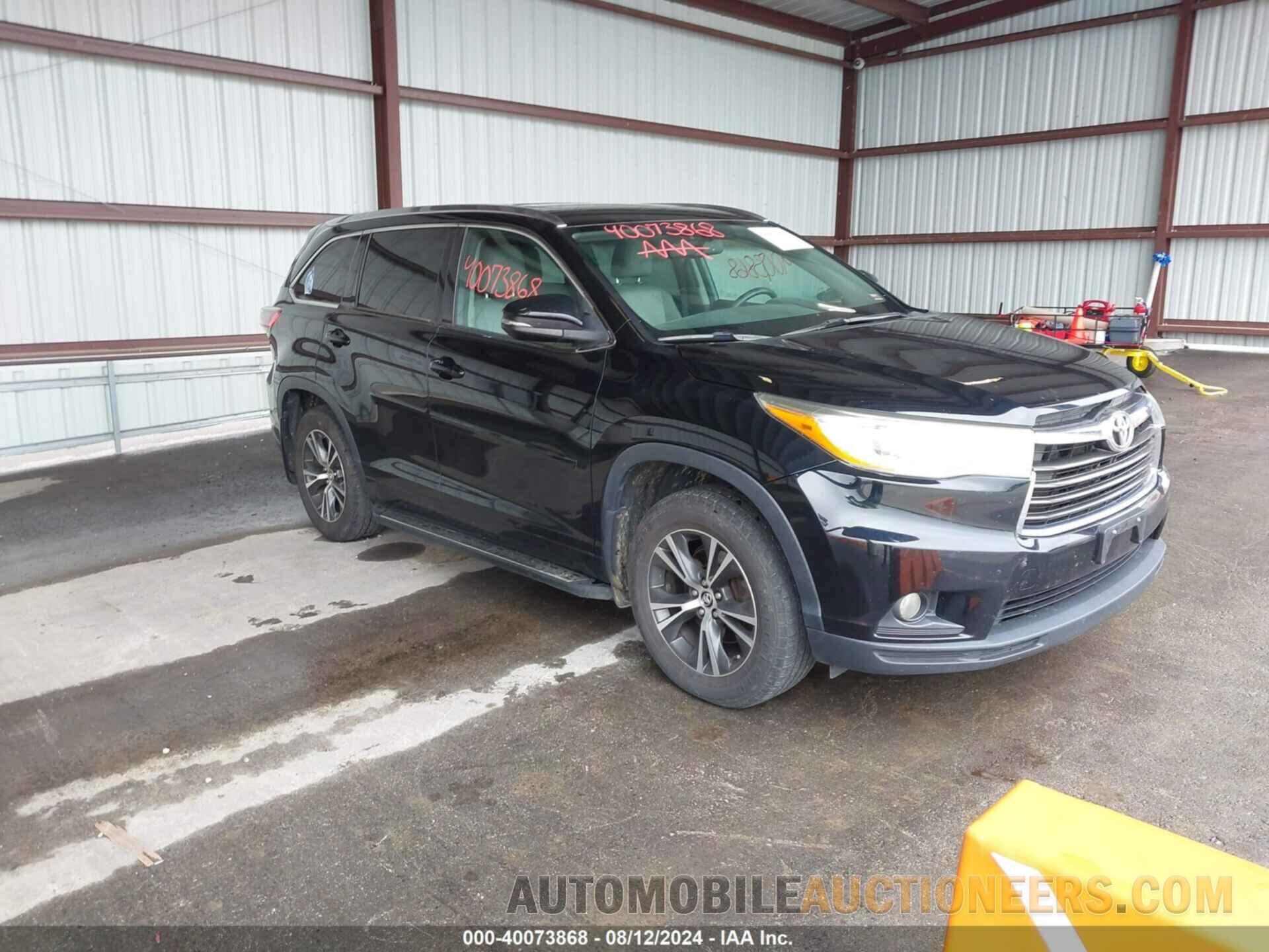 5TDJKRFH1GS268482 TOYOTA HIGHLANDER 2016