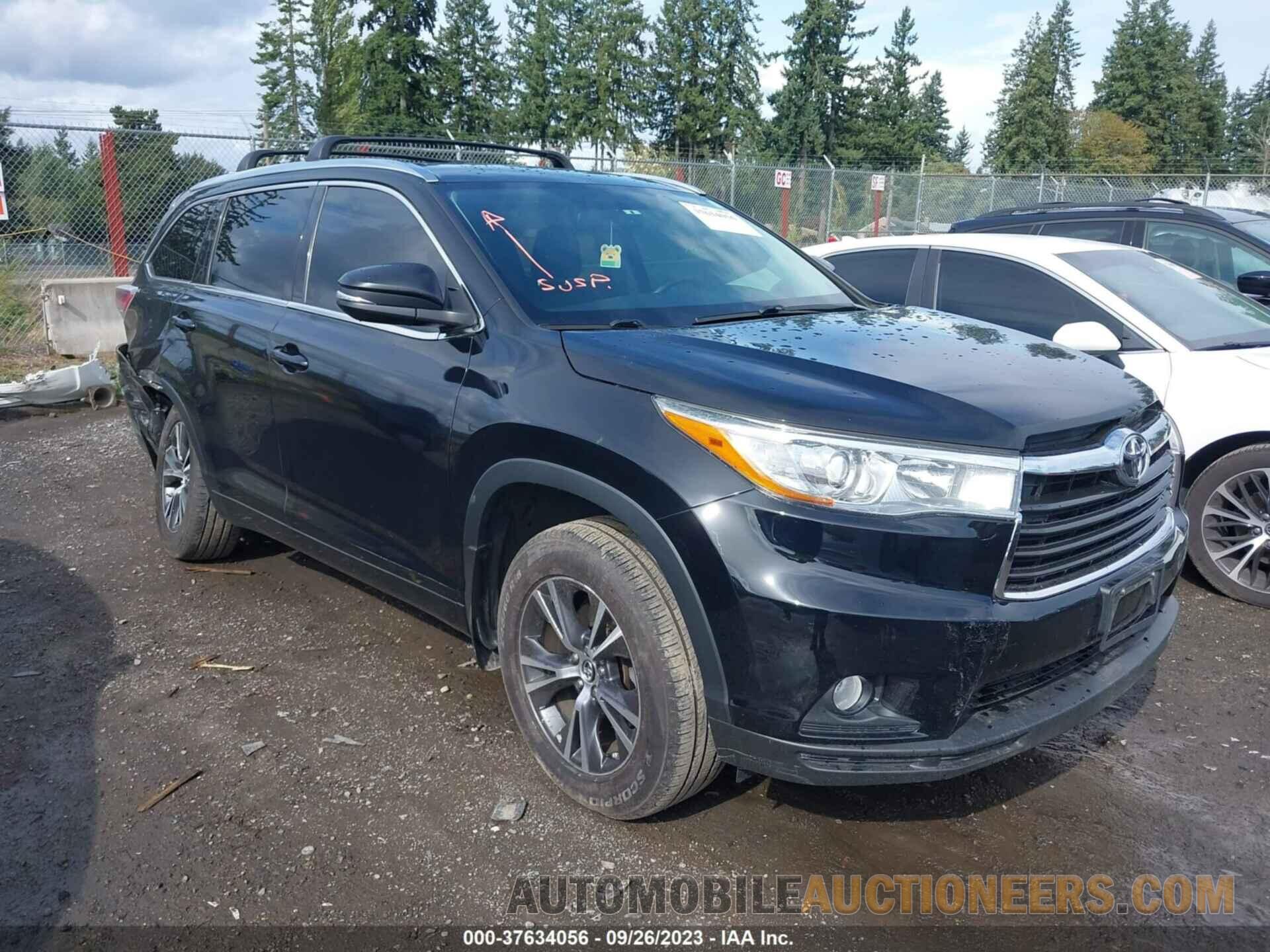 5TDJKRFH1GS269275 TOYOTA HIGHLANDER 2016