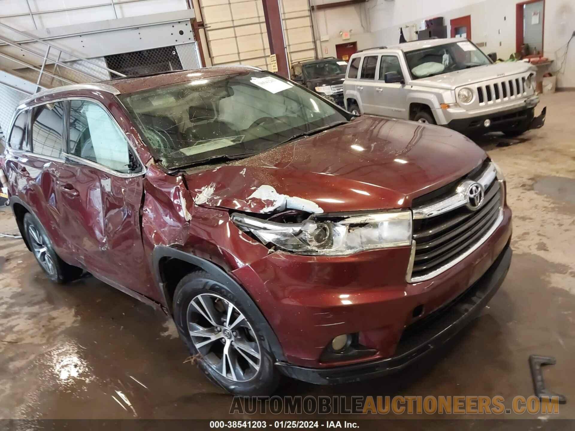 5TDJKRFH1GS273794 TOYOTA HIGHLANDER 2016