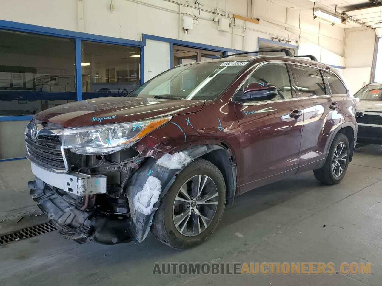 5TDJKRFH1GS312397 TOYOTA HIGHLANDER 2016