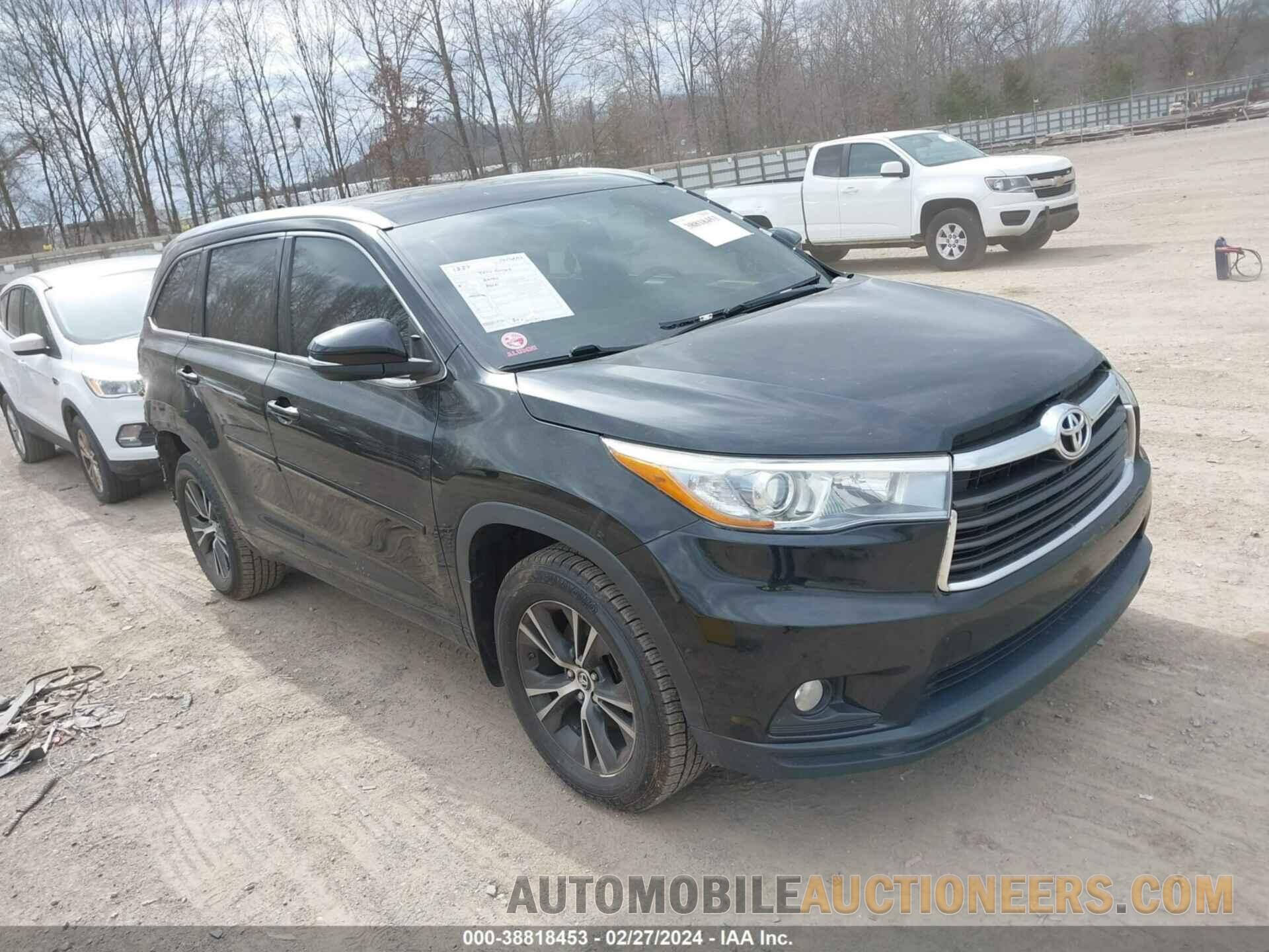 5TDJKRFH1GS325277 TOYOTA HIGHLANDER 2016