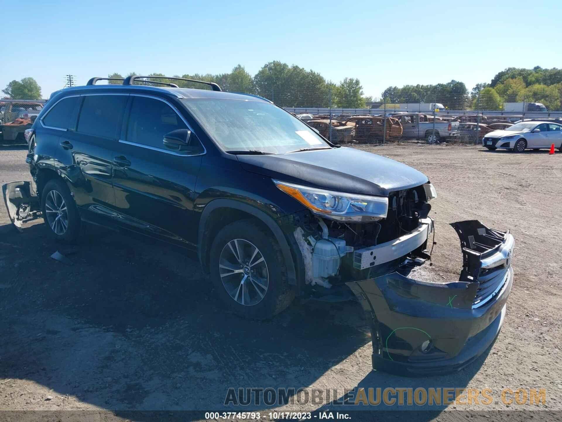 5TDJKRFH1GS331001 TOYOTA HIGHLANDER 2016