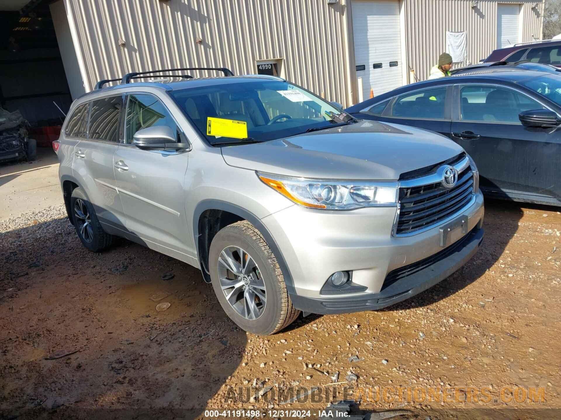 5TDJKRFH1GS331225 TOYOTA HIGHLANDER 2016