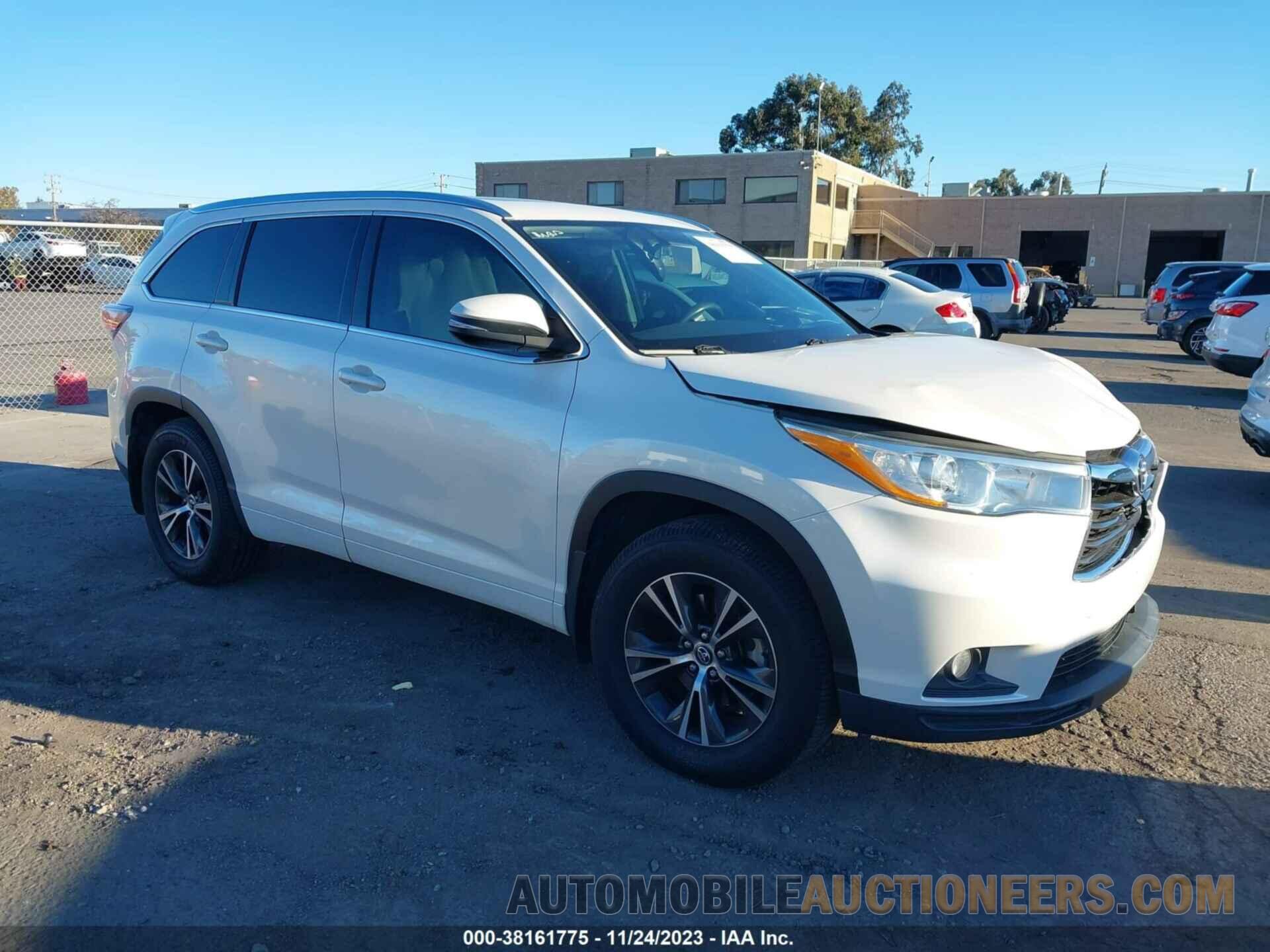 5TDJKRFH1GS344654 TOYOTA HIGHLANDER 2016