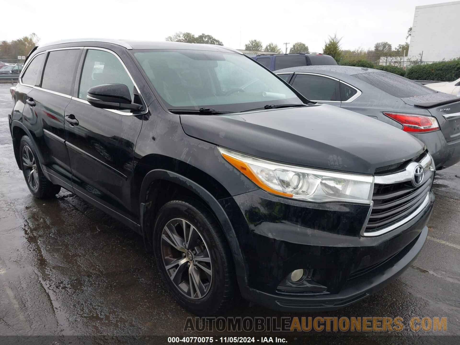 5TDJKRFH1GS350986 TOYOTA HIGHLANDER 2016