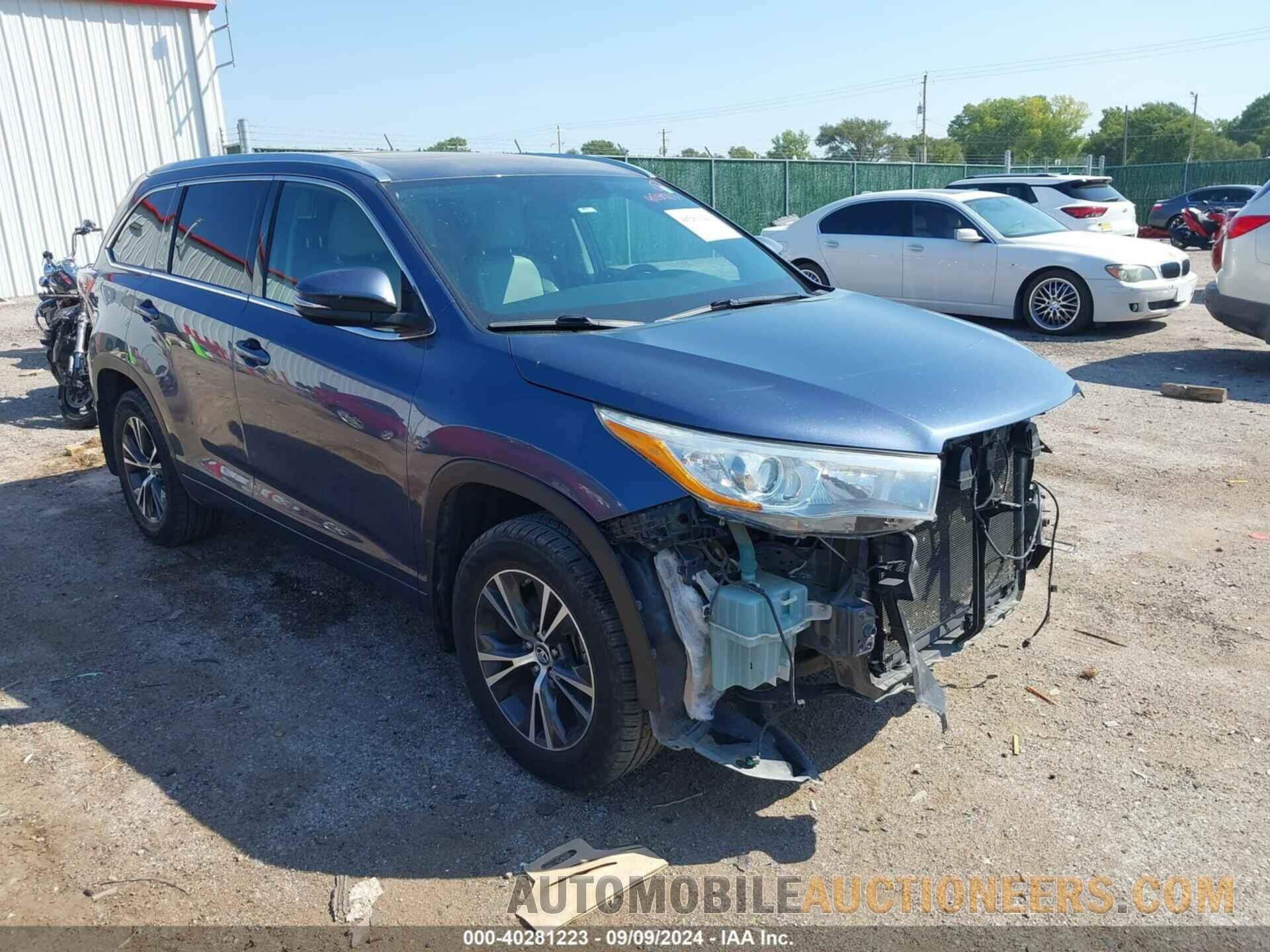 5TDJKRFH1GS354651 TOYOTA HIGHLANDER 2016