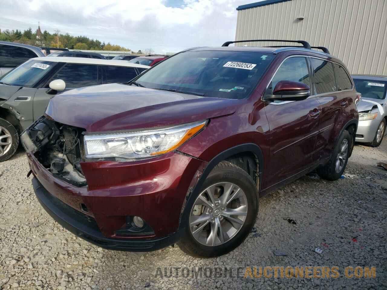 5TDJKRFH2FS093965 TOYOTA HIGHLANDER 2015