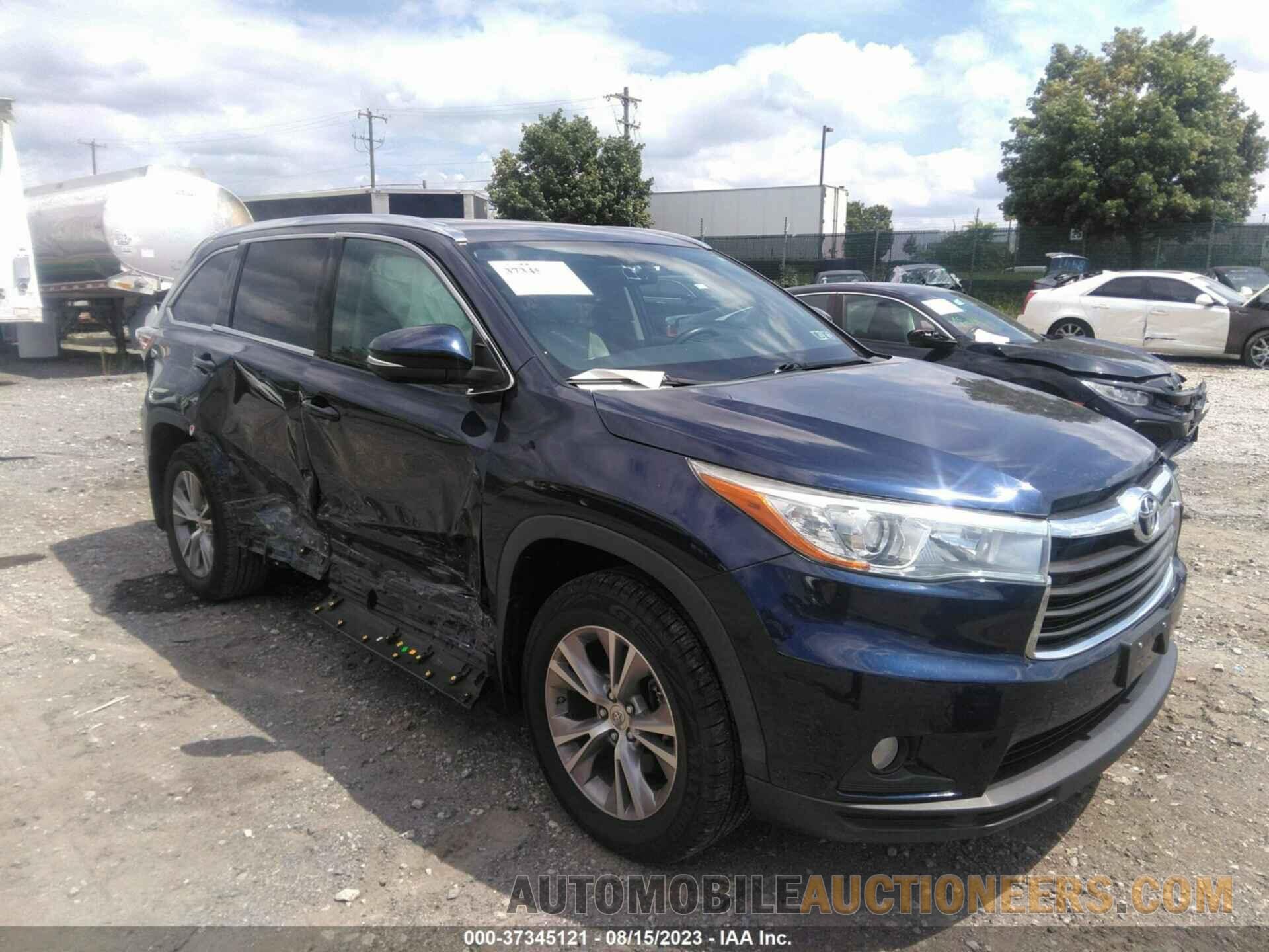 5TDJKRFH2FS200495 TOYOTA HIGHLANDER 2015