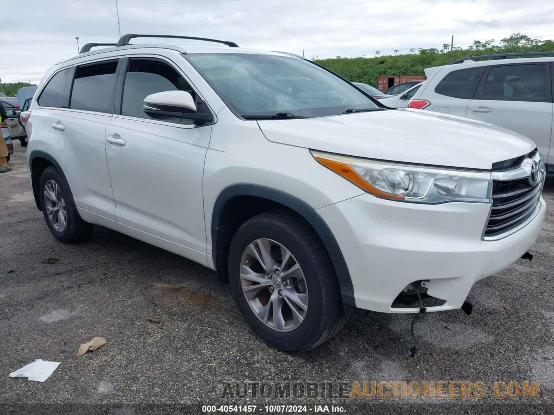 5TDJKRFH2FS214767 TOYOTA HIGHLANDER 2015