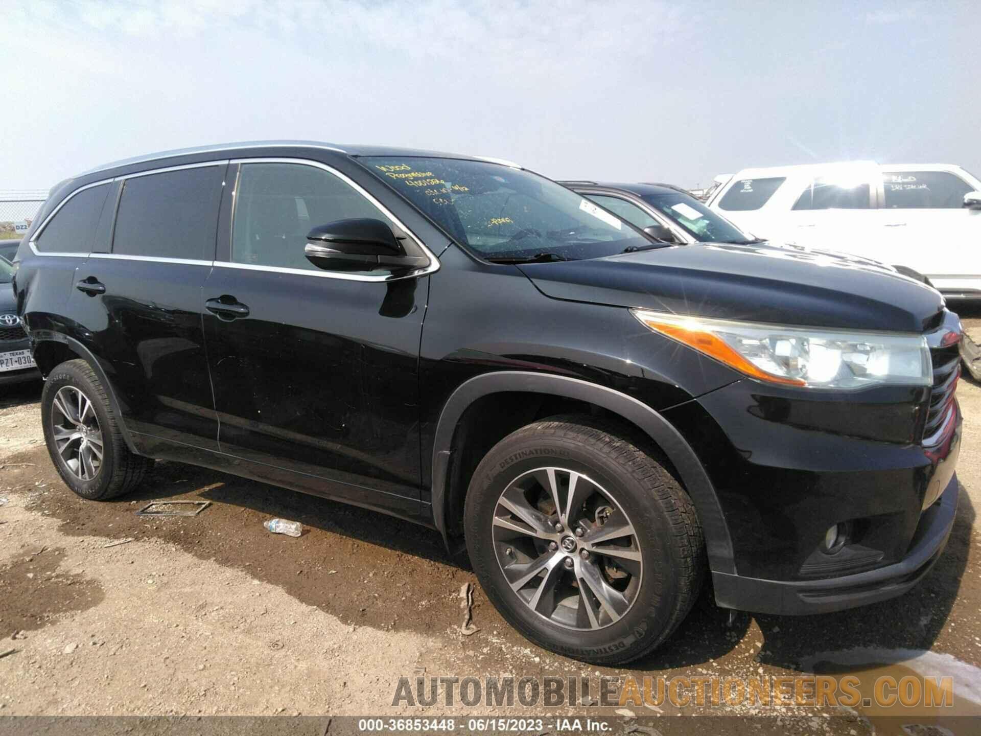 5TDJKRFH2GS233532 TOYOTA HIGHLANDER 2016