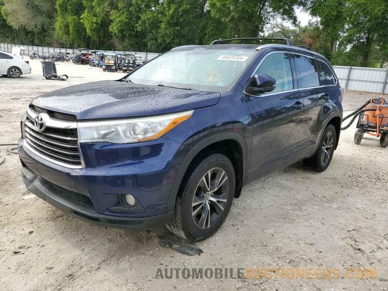 5TDJKRFH2GS238441 TOYOTA HIGHLANDER 2016